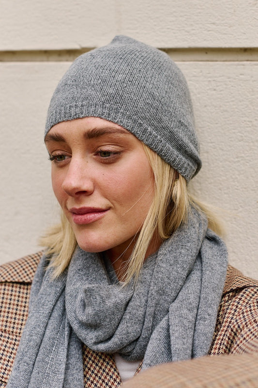 Gorro Lana y Cashmere Parma Gris