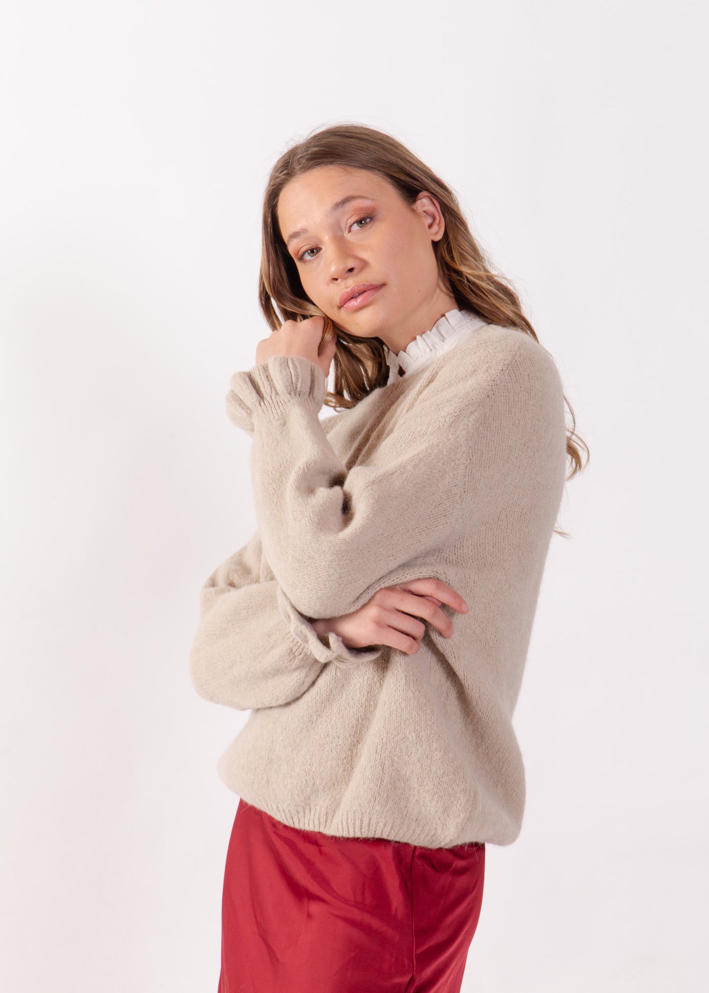 Sweater Baby Alpaca Lourdes Crudo