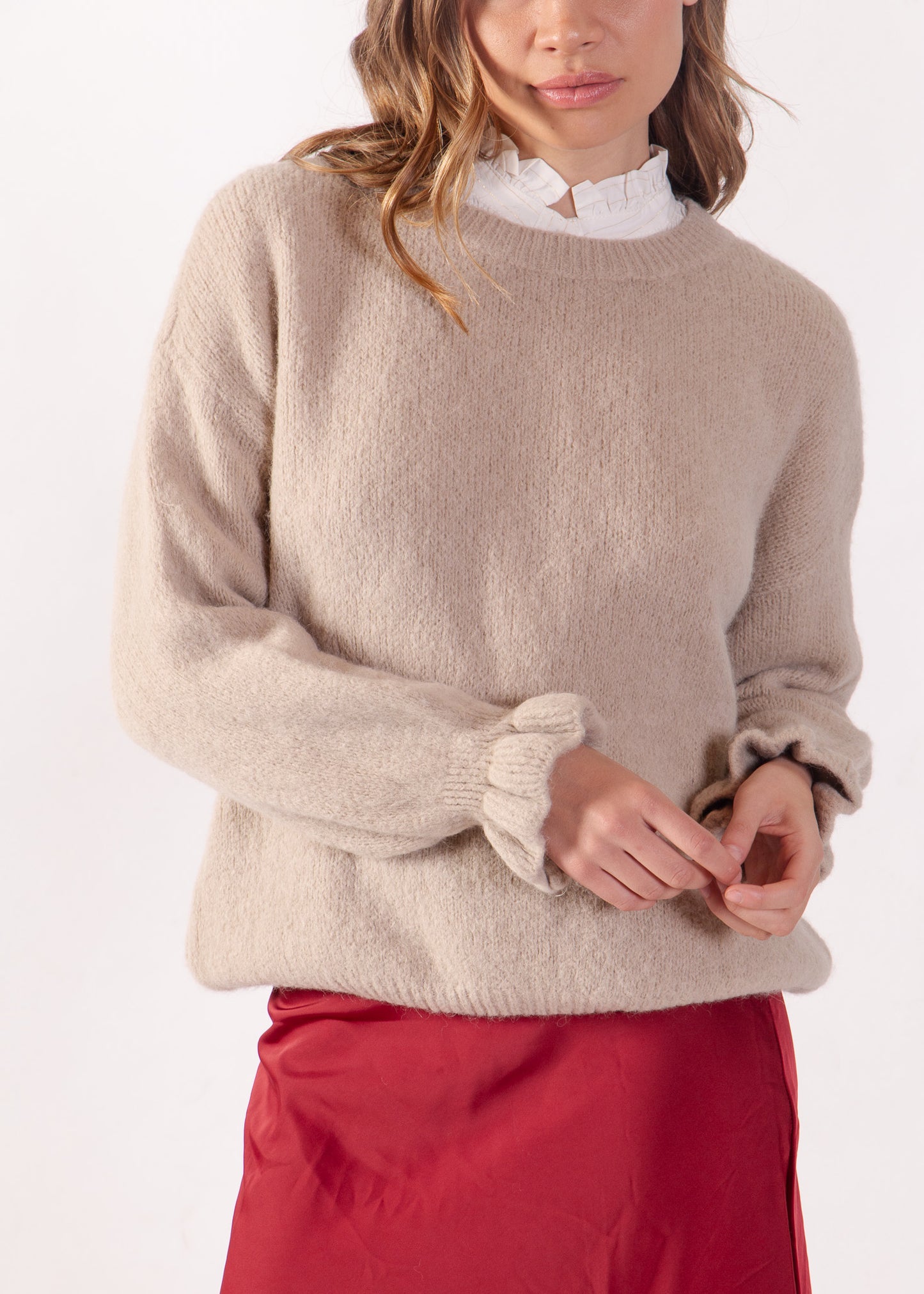 Sweater Baby Alpaca Lourdes Crudo