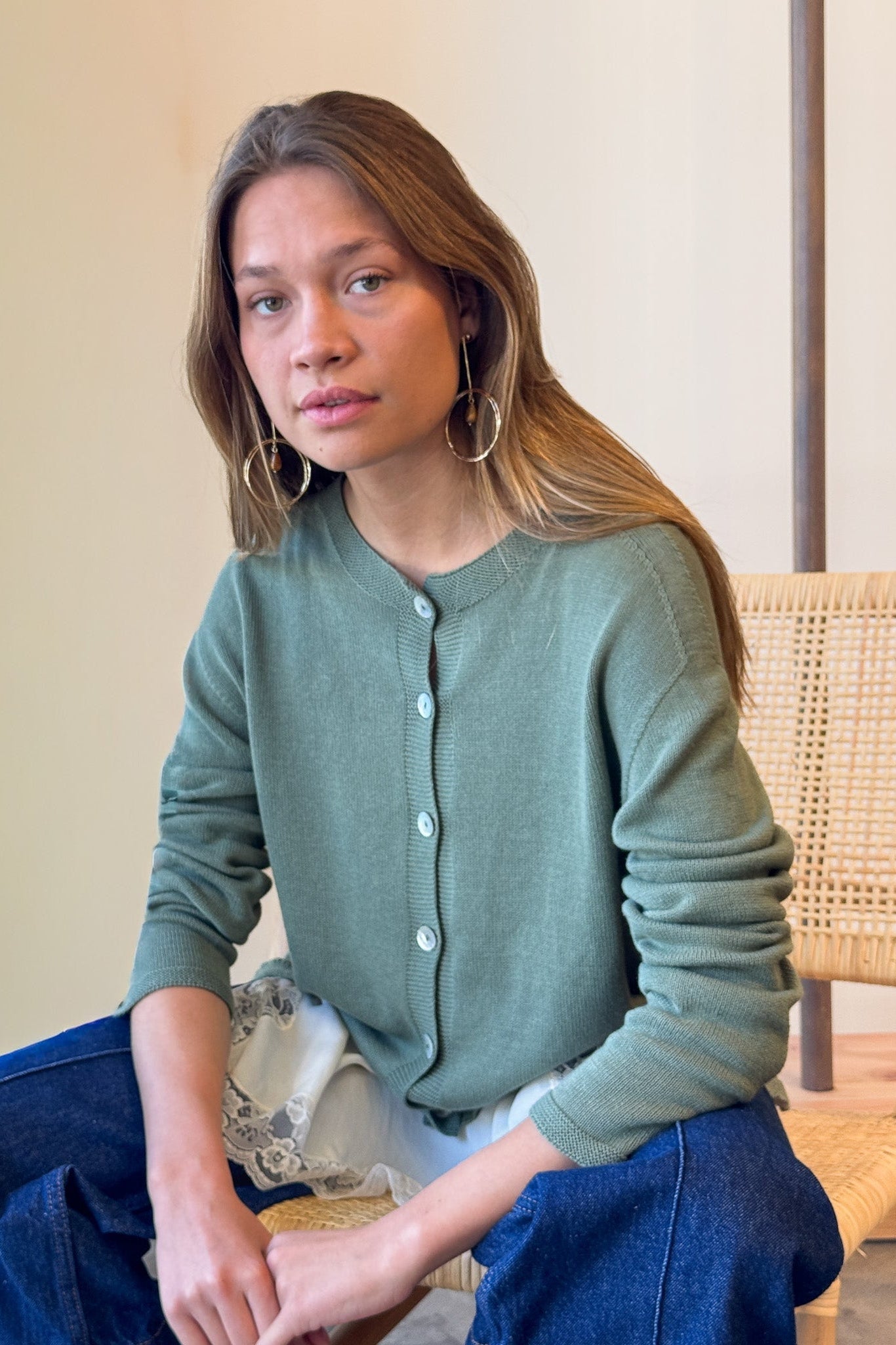 Chaleco Algodón Sienna Oliva Claro