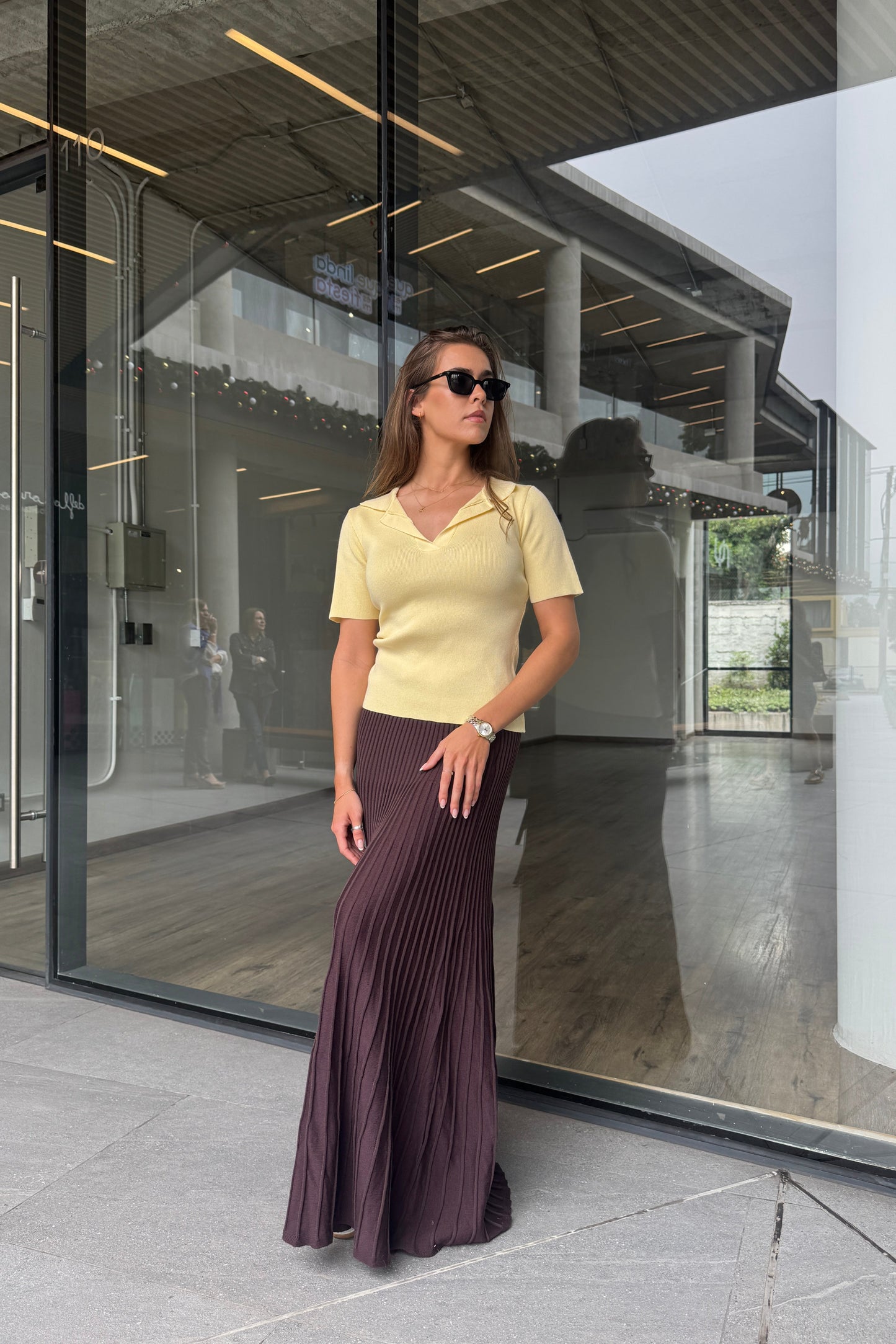 Conjunto Antonella Susana Mantequilla y Café Moro