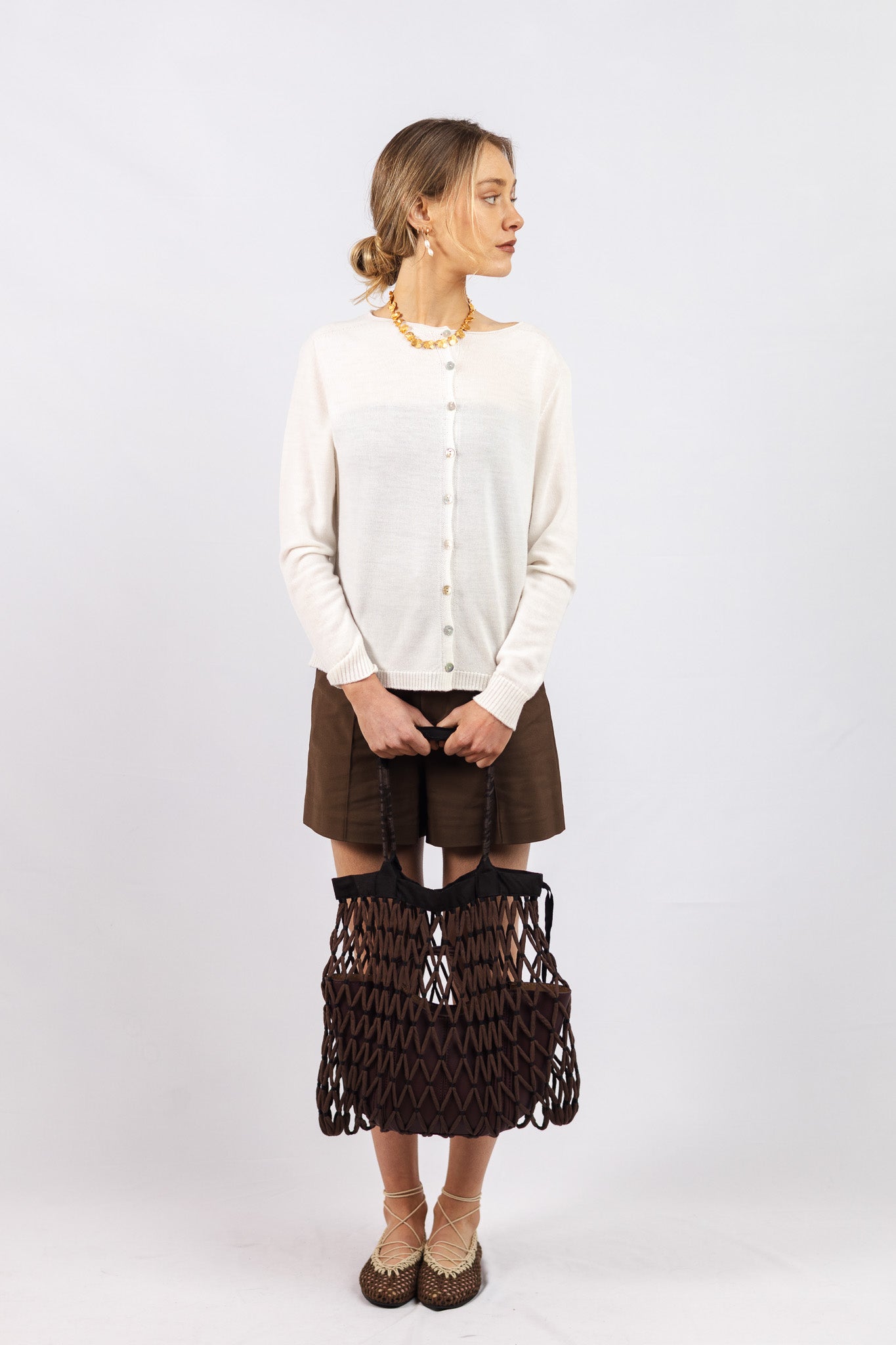 Chaleco Lana Fina Adriana Off White