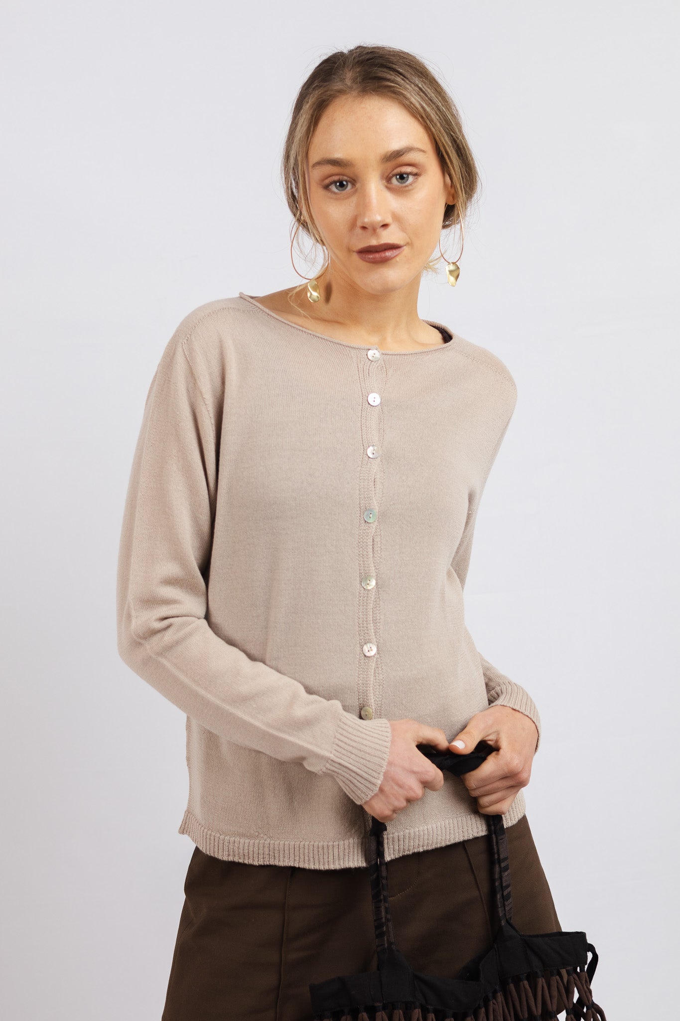 Chaleco delgado Lana Adriana Beige