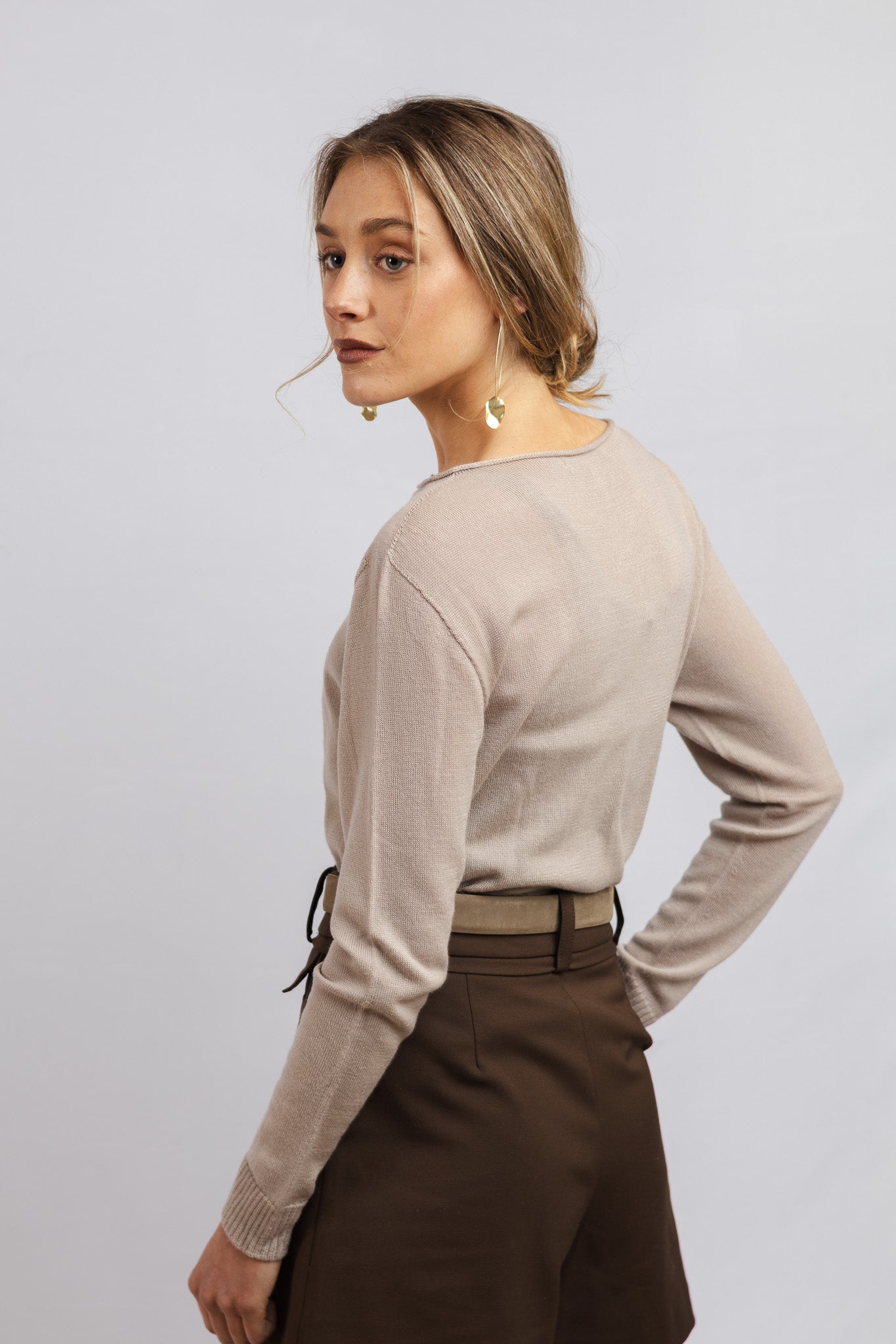 Chaleco Lana Fina Adriana Beige