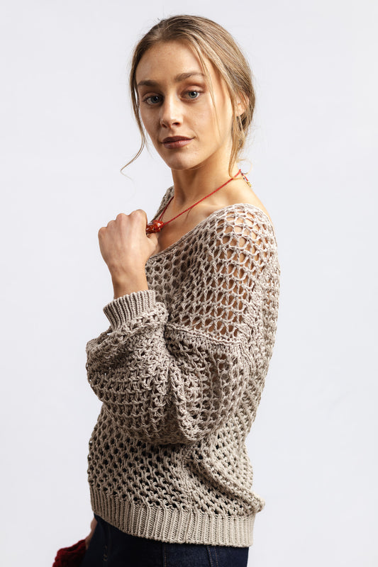 Sweater Algodón Jovi Beige