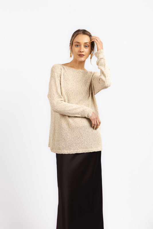 Sweater Algodón Olivia Beige