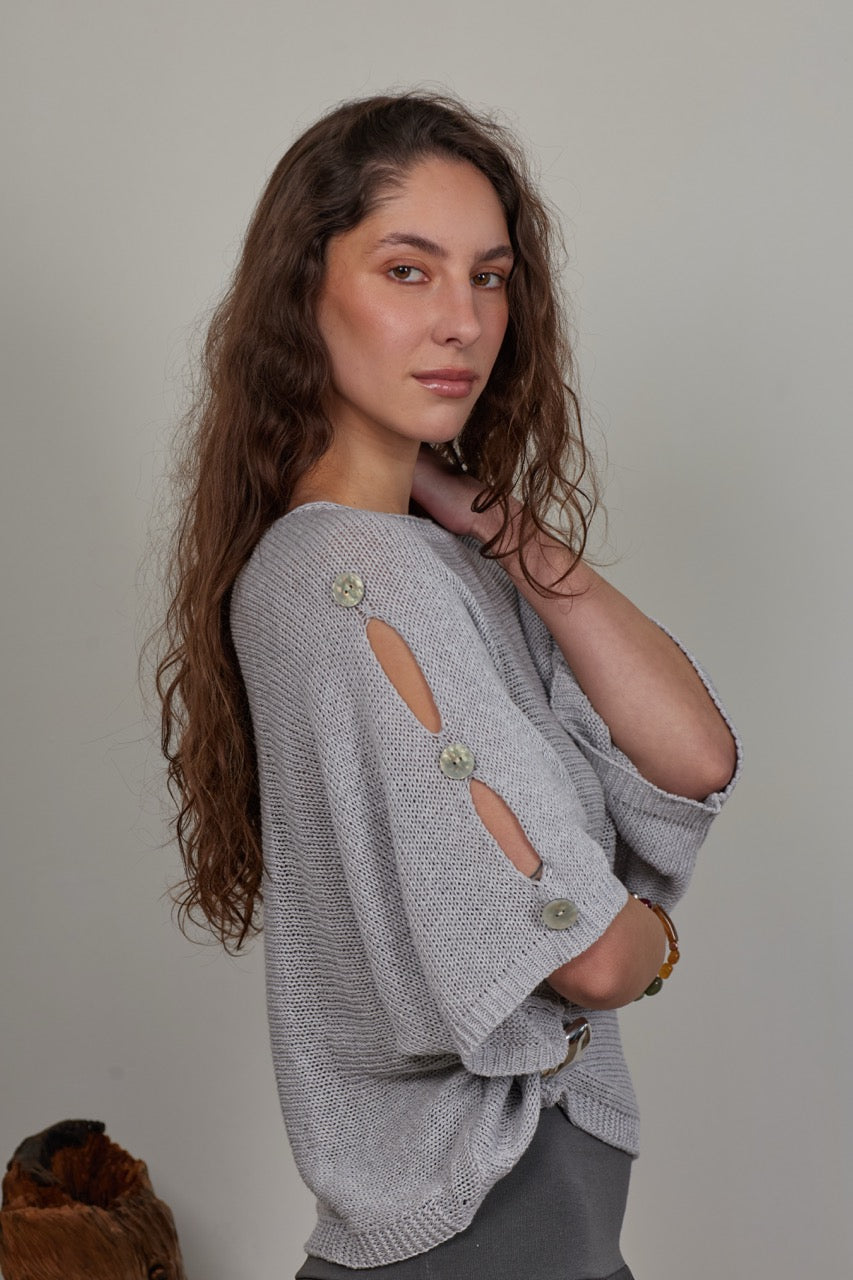 Sweater Algodón Isola Gris