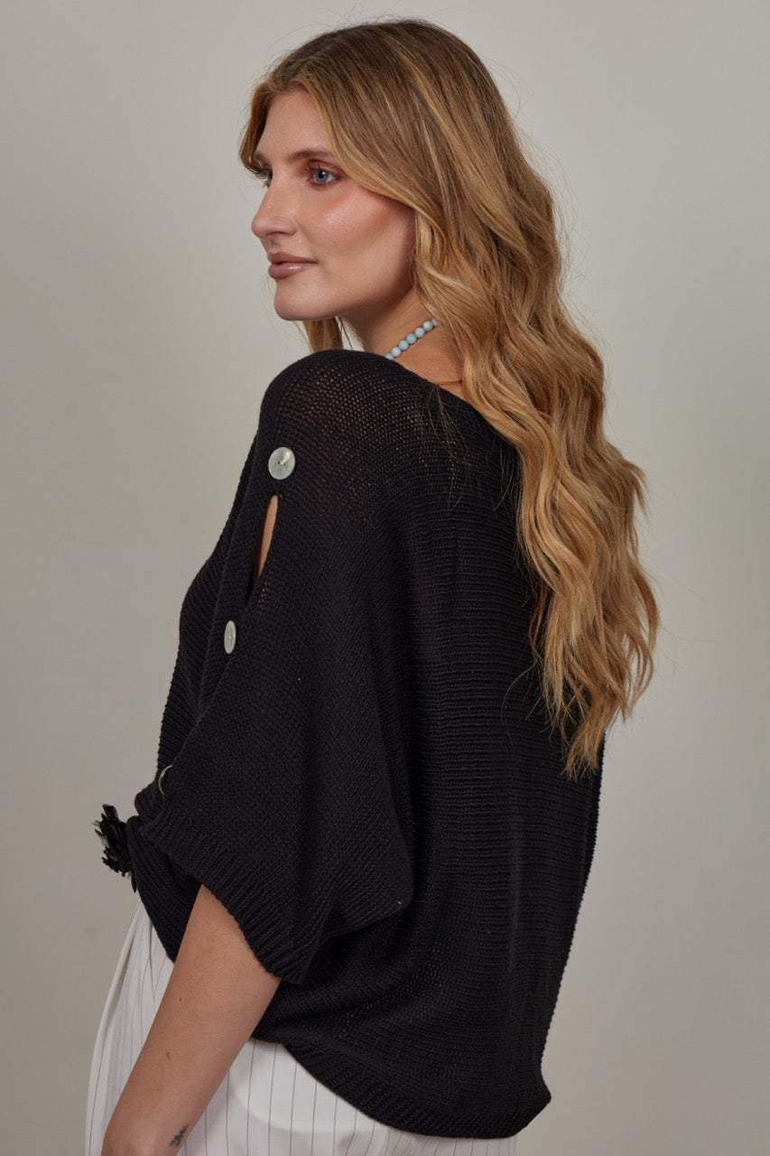 Sweater Algodón Isola Negro
