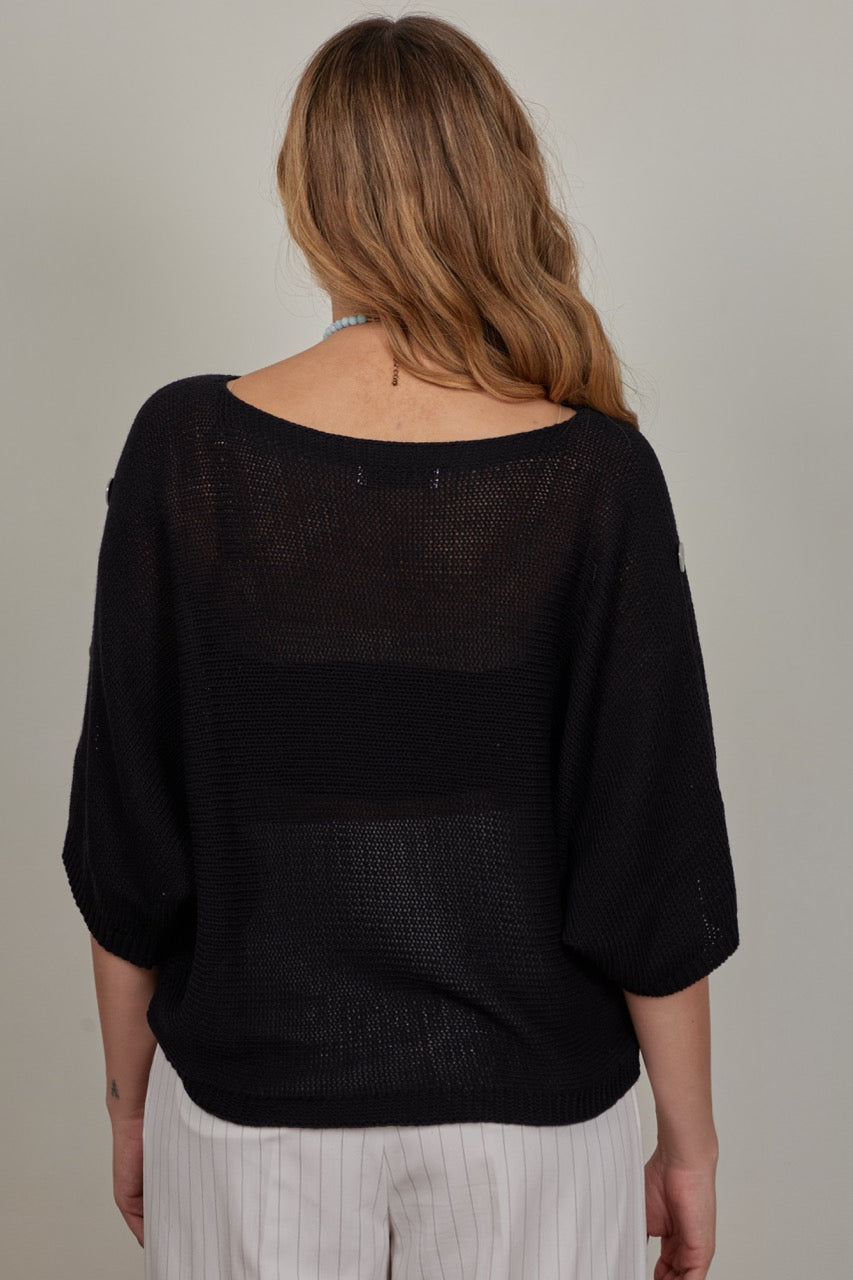 Sweater Algodón Isola Negro