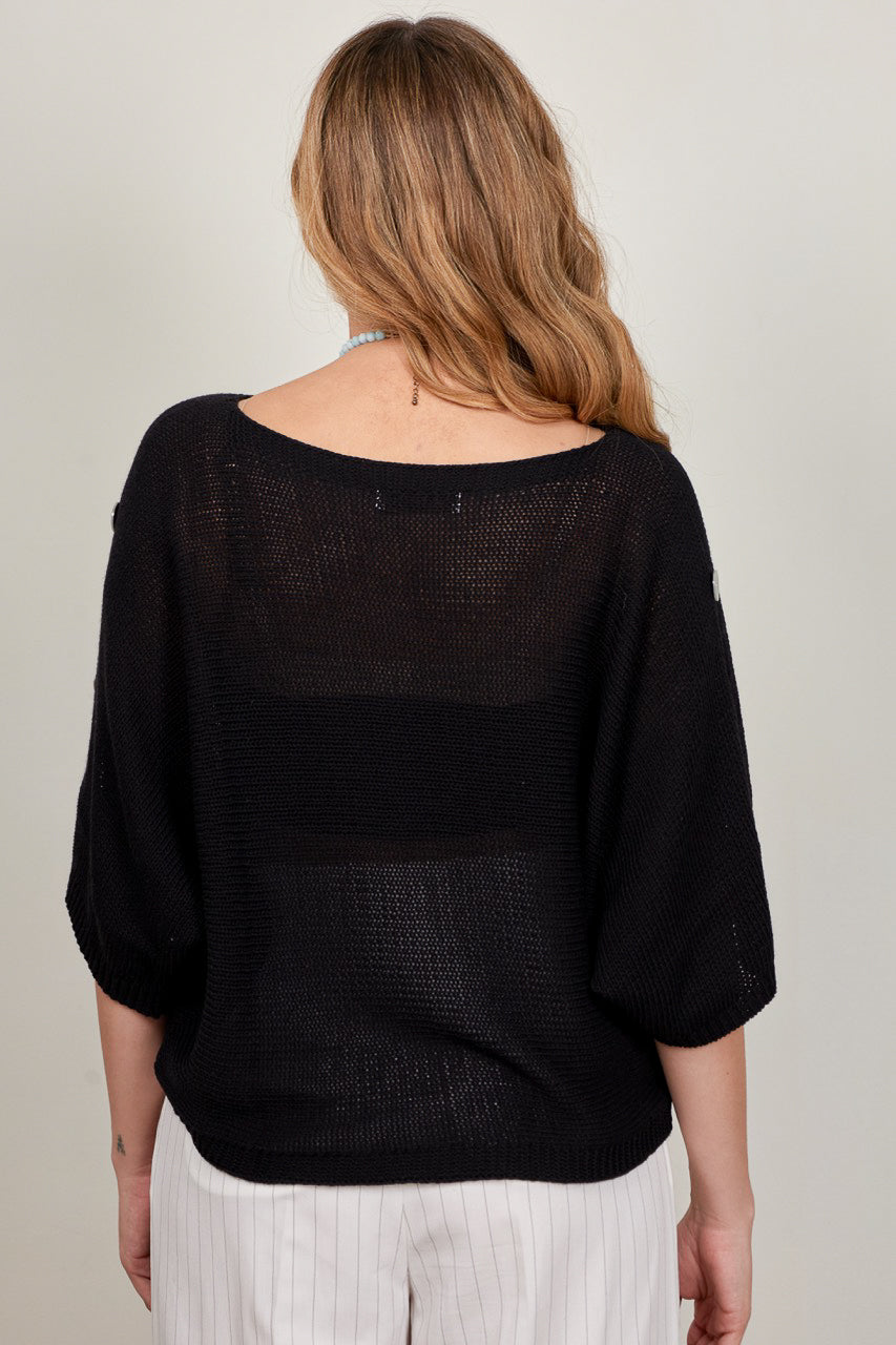 Sweater Algodón Isola Negro