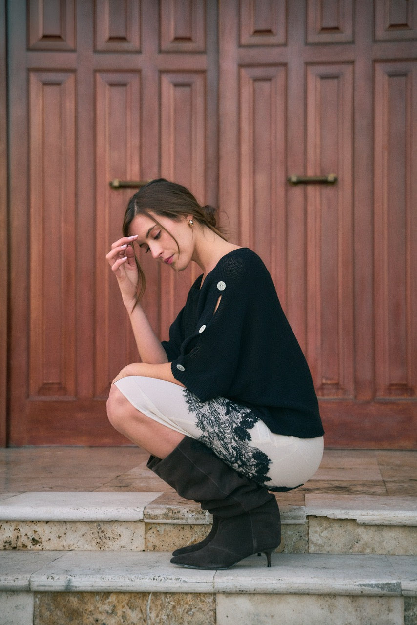 Sweater Algodón Isola Negro