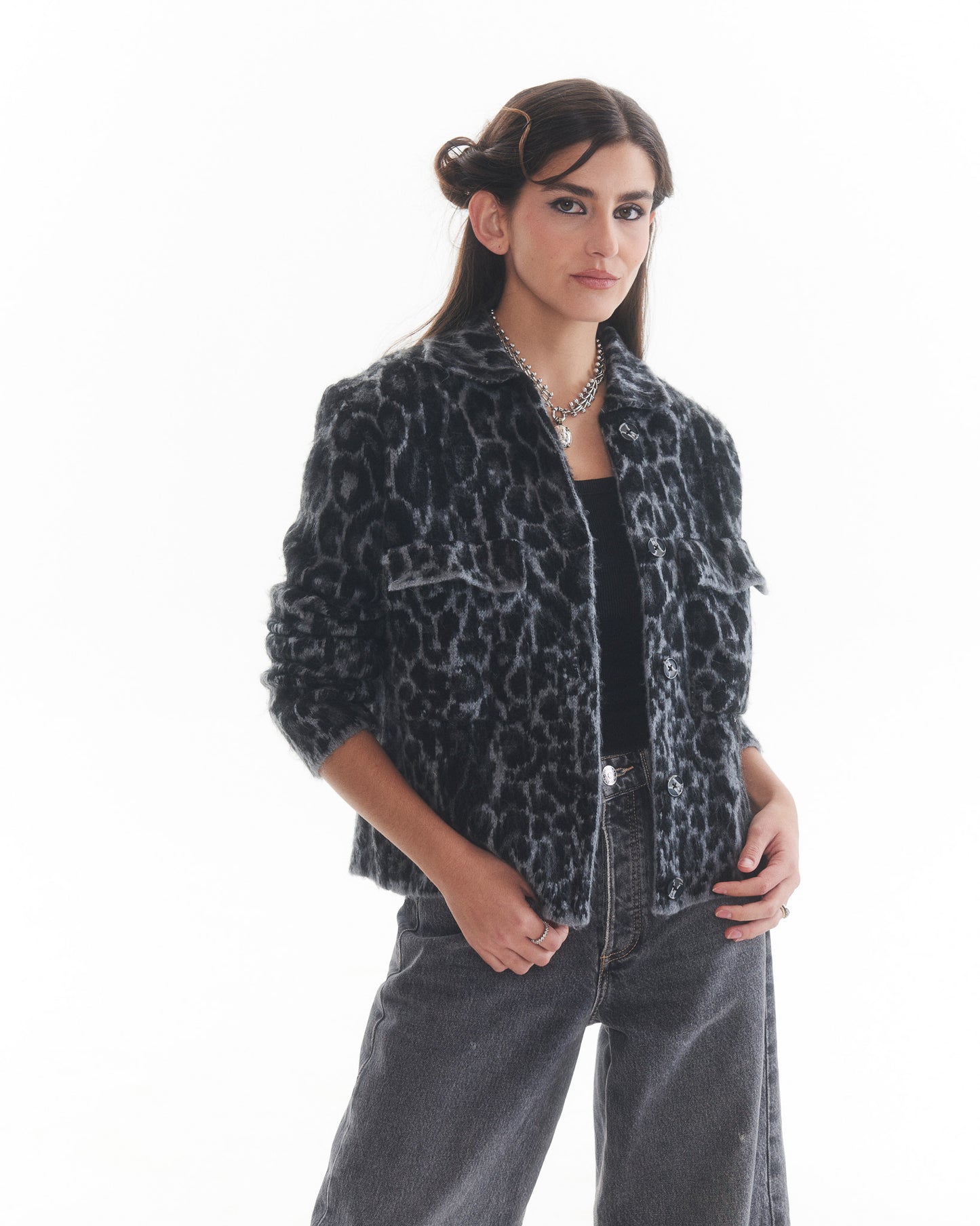 Chaqueta Mohair Ide, Animal Print