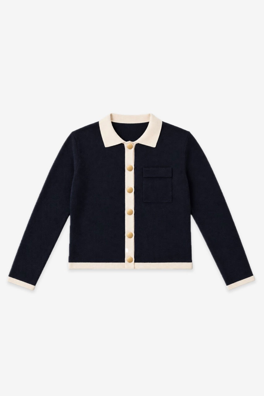 Chaqueta Viscosa Stina Azul Marino