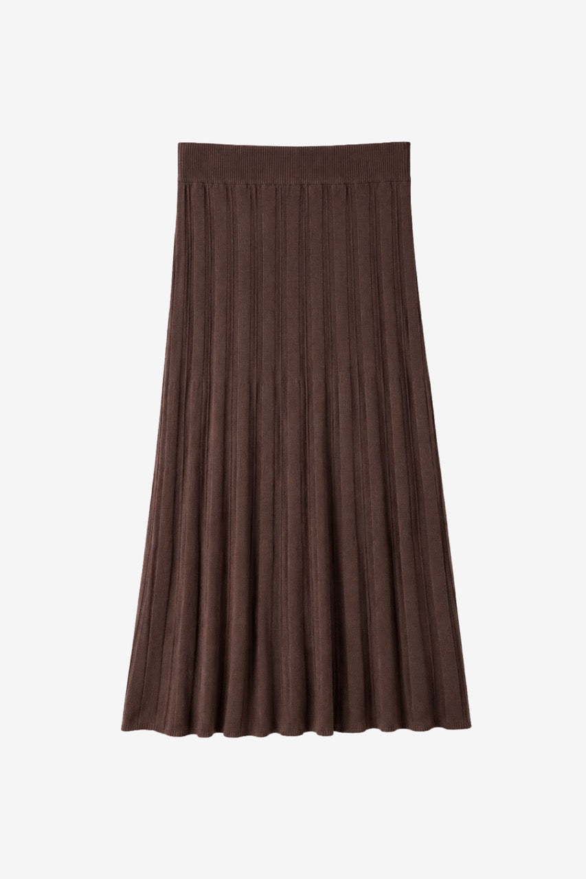 Falda Lana y Cashmere Runa Café