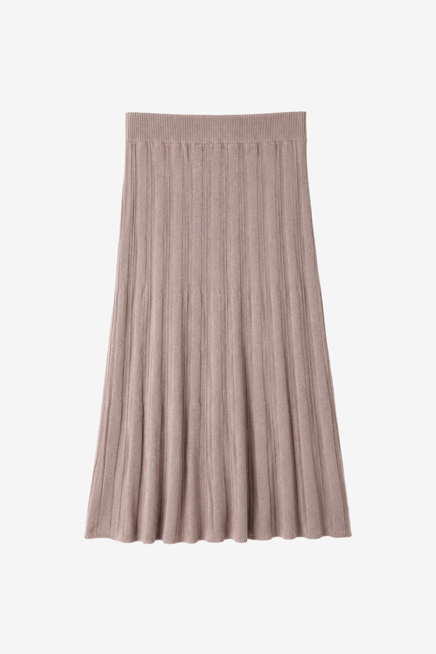 Falda Lana y Cashmere Runa Beige