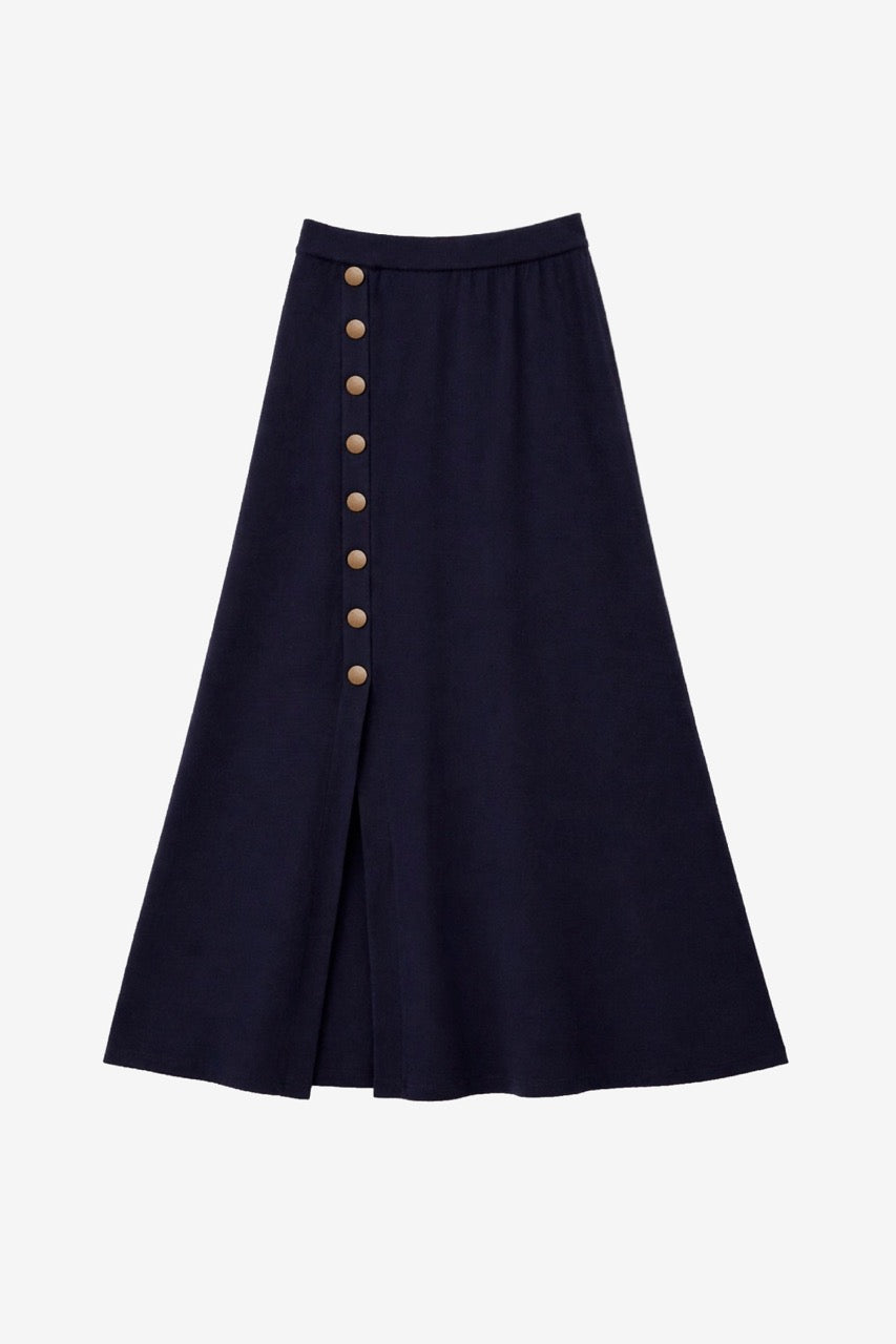 Falda Viscosa Sten Azul Marino