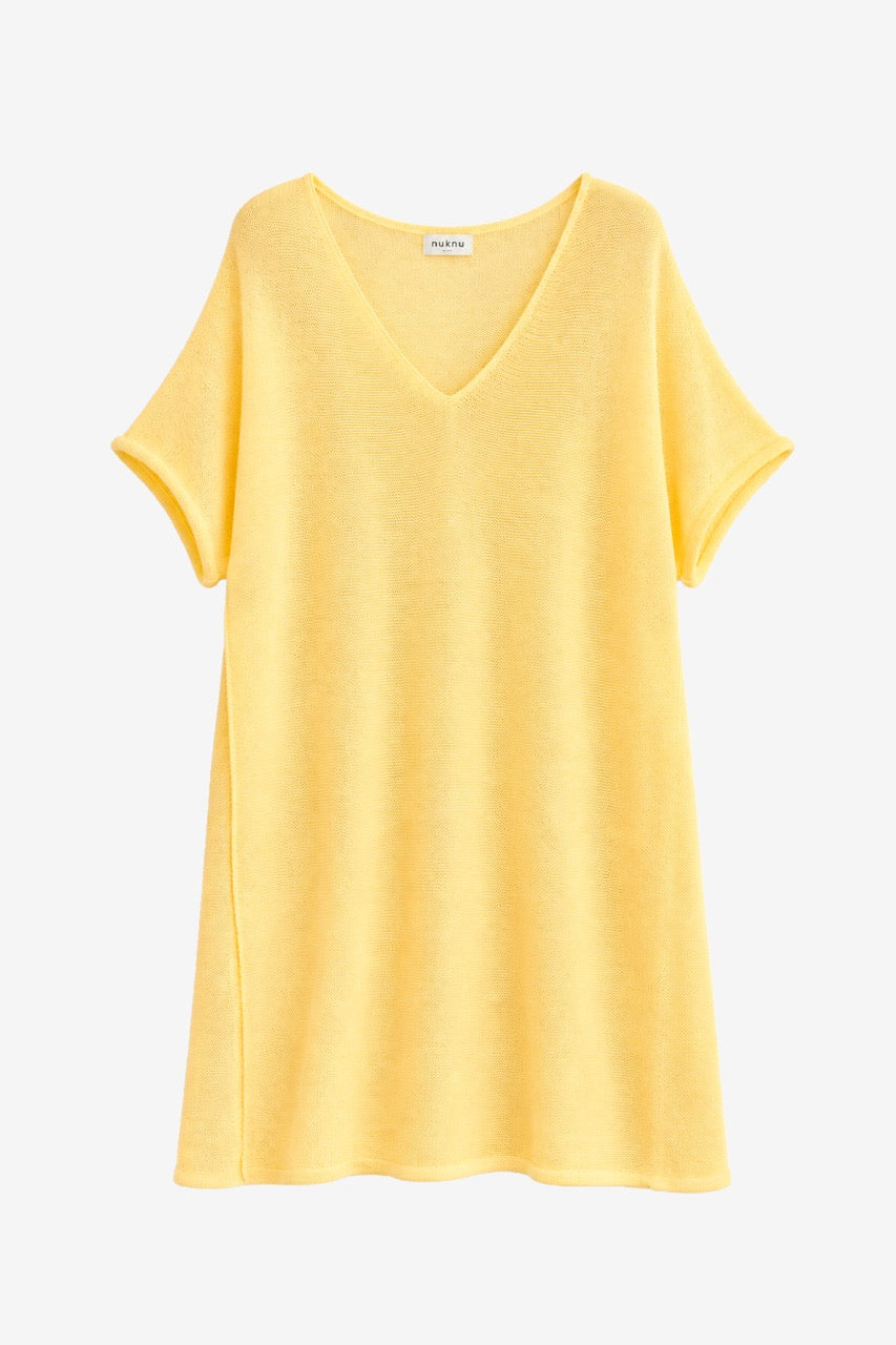Vestido Lino y Algodón Tamar Amarillo