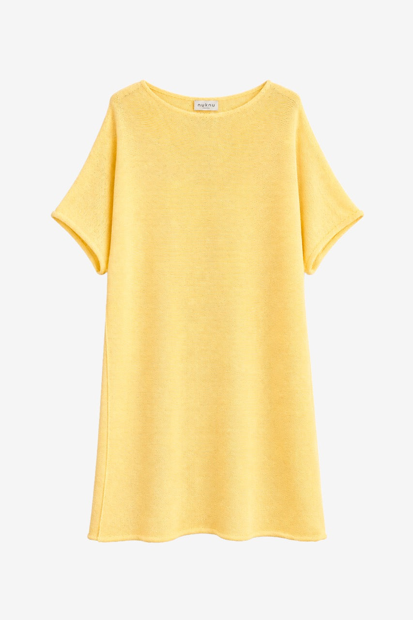 Vestido Lino y Algodón Benita Amarillo