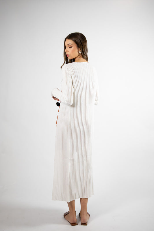 Tapado Largo Algodón Katiuska Blanco