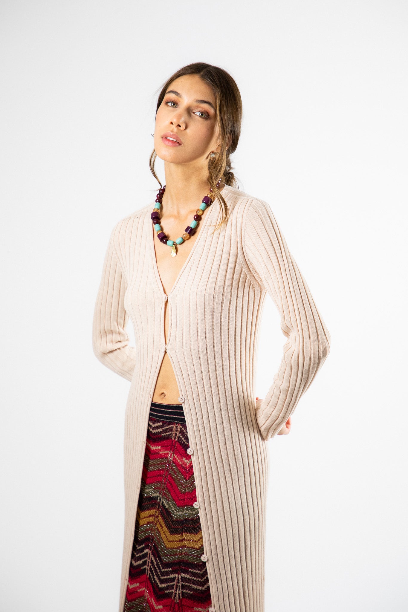 Tapado Largo Algodón Katiuska Beige