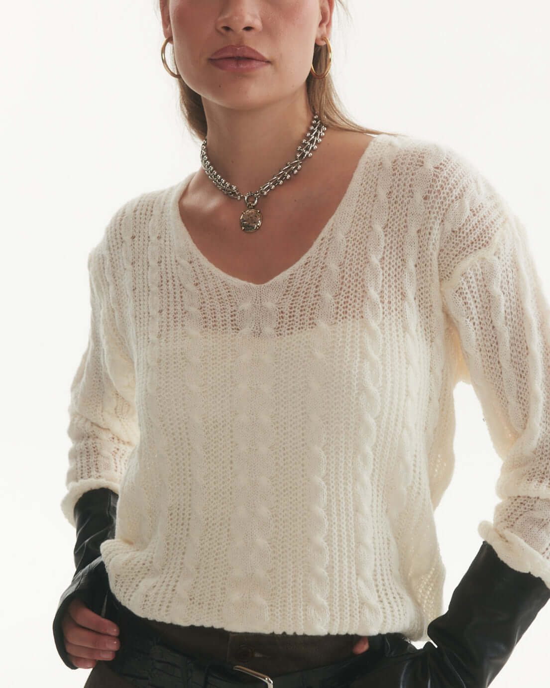 Sweater Mohair Kristine Blanco