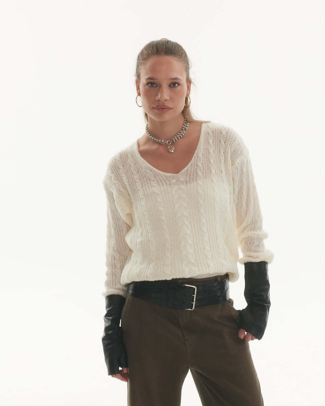 Sweater Mohair Kristine Blanco