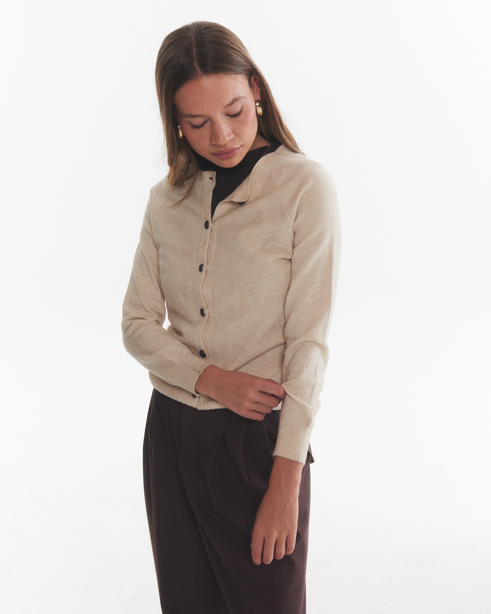Chaleco Cashmere Lilo Crudo