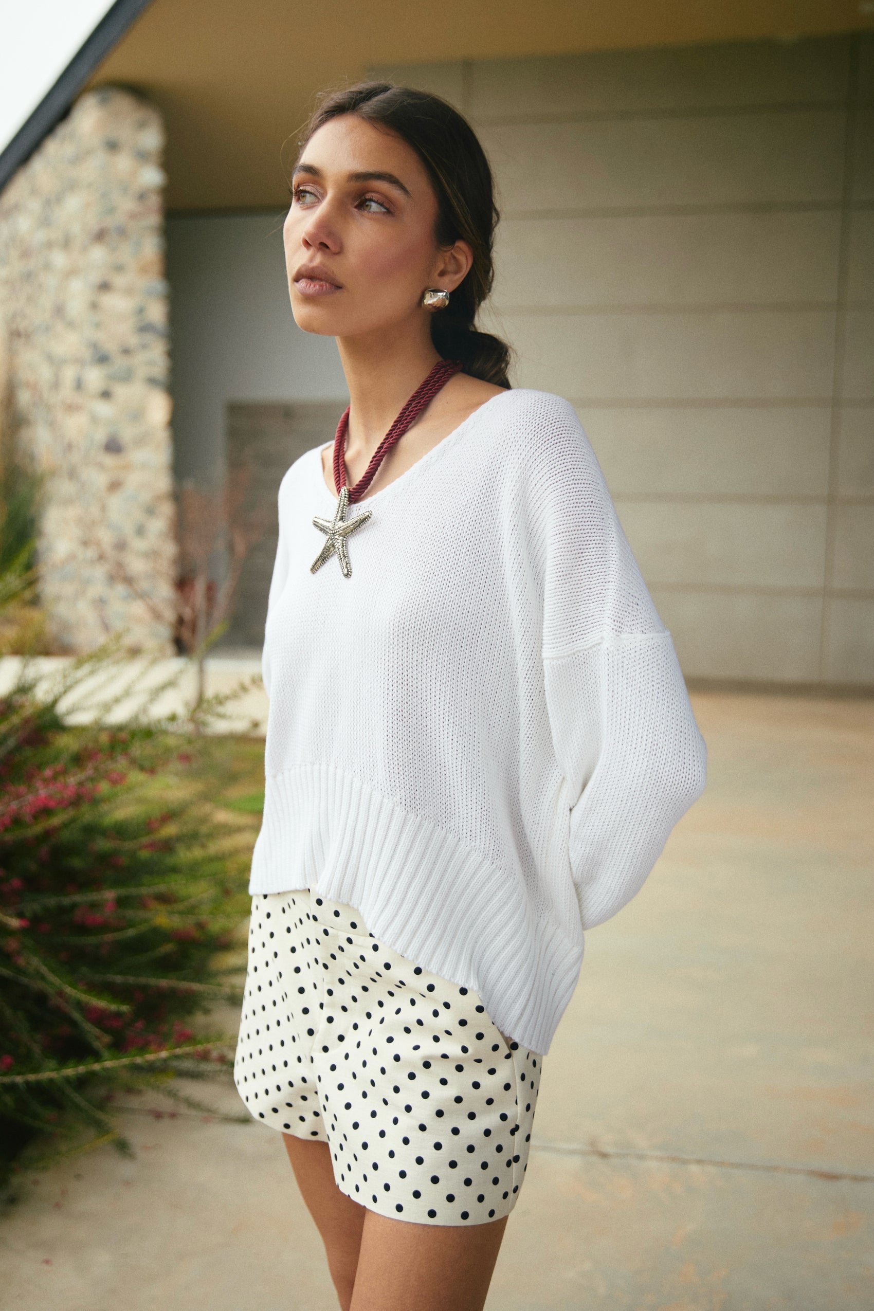 Sweater Algodón Linette Blanco