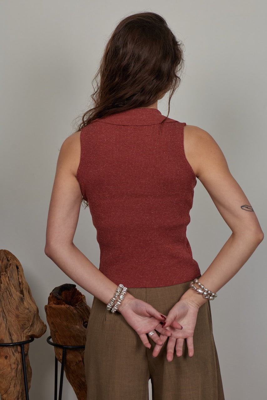 Top Lino Como Terracota