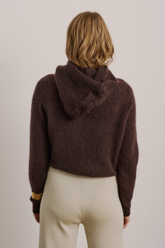 Sweater Mohair Monza Café Vista Posterior