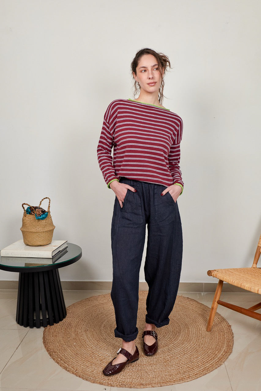 Sweater Algodón Nemi Burdeo