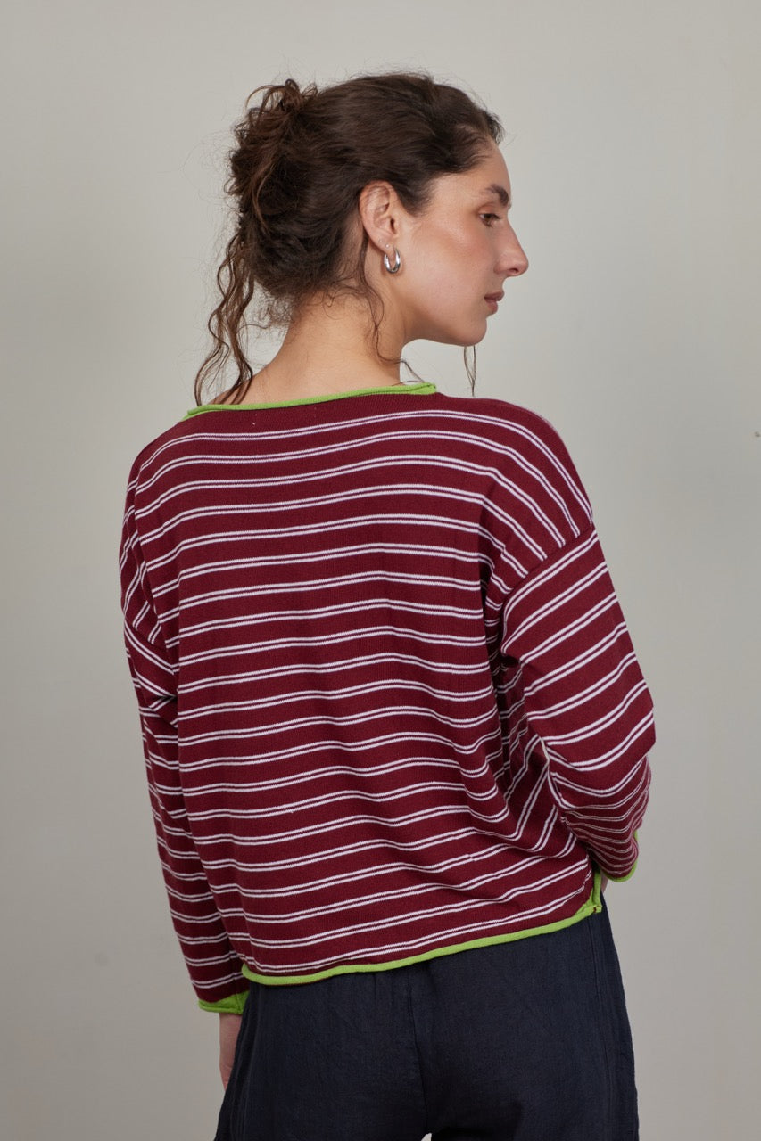 Sweater Algodón Nemi Burdeo