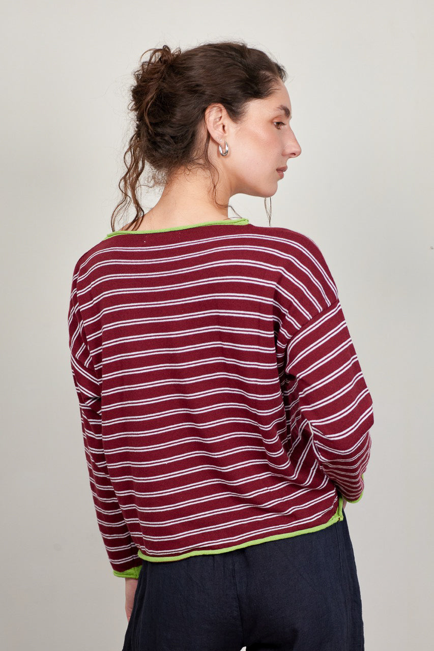Sweater Algodón Nemi Burdeo