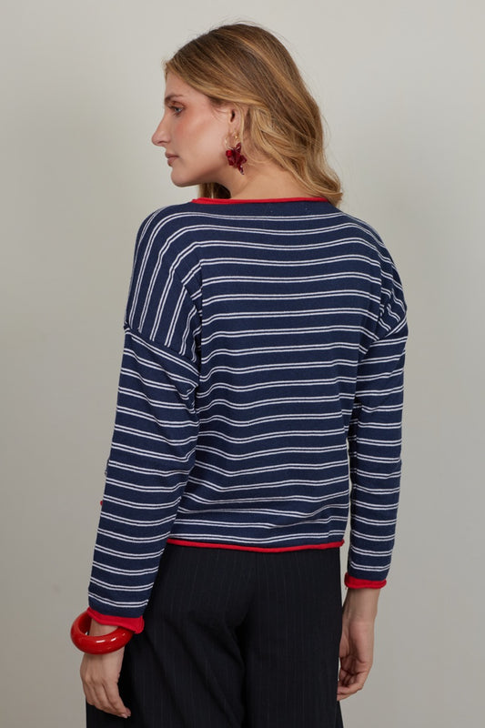 Sweater Algodón Nemi Azul