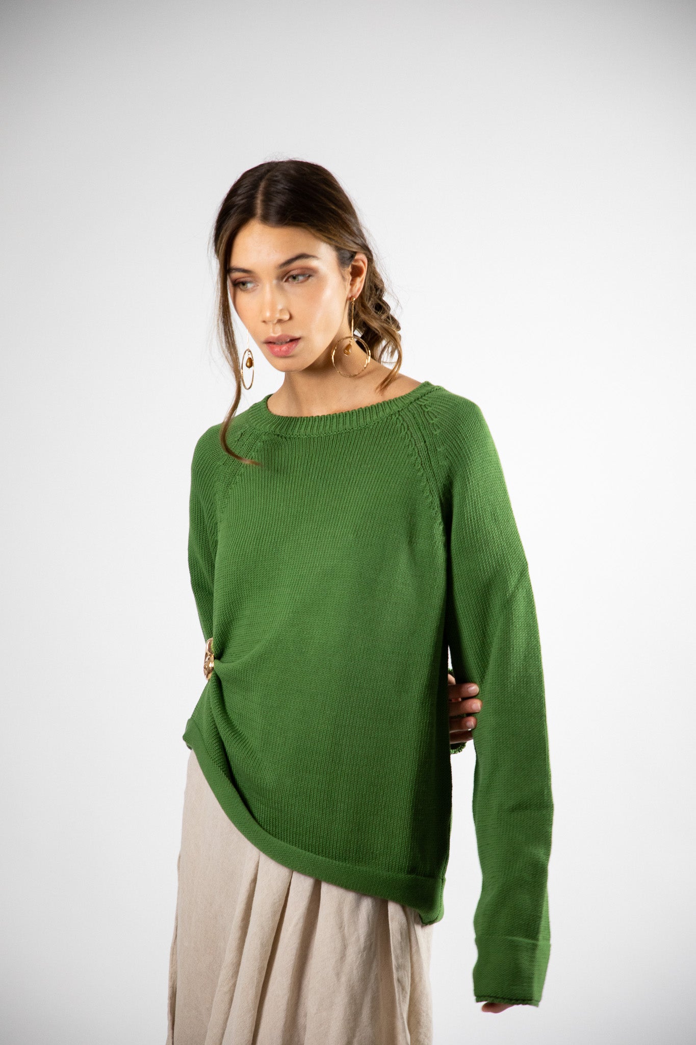 Sweater Algodón Niki Verde