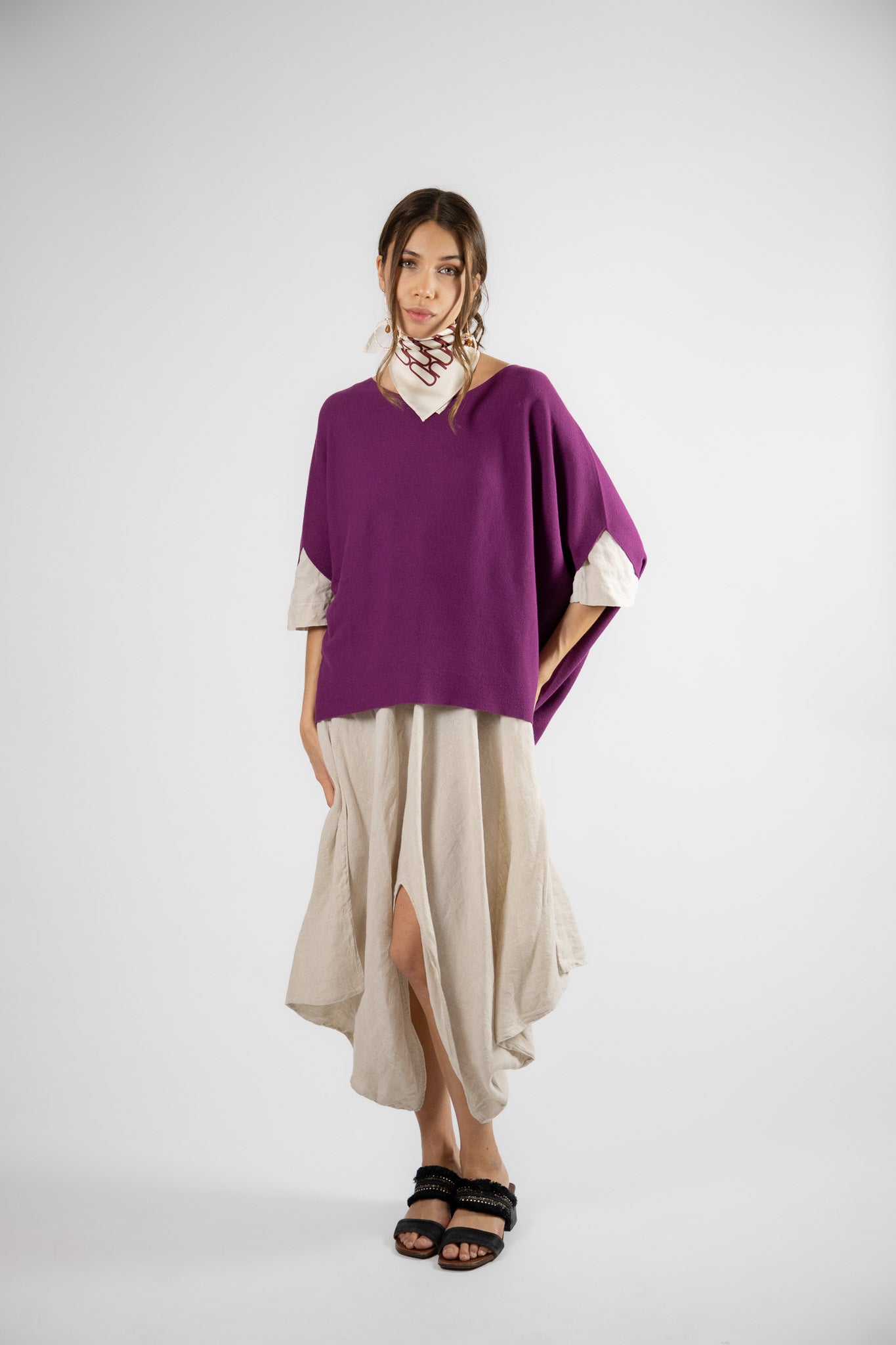 Polera Viscosa Noelia Ciruela