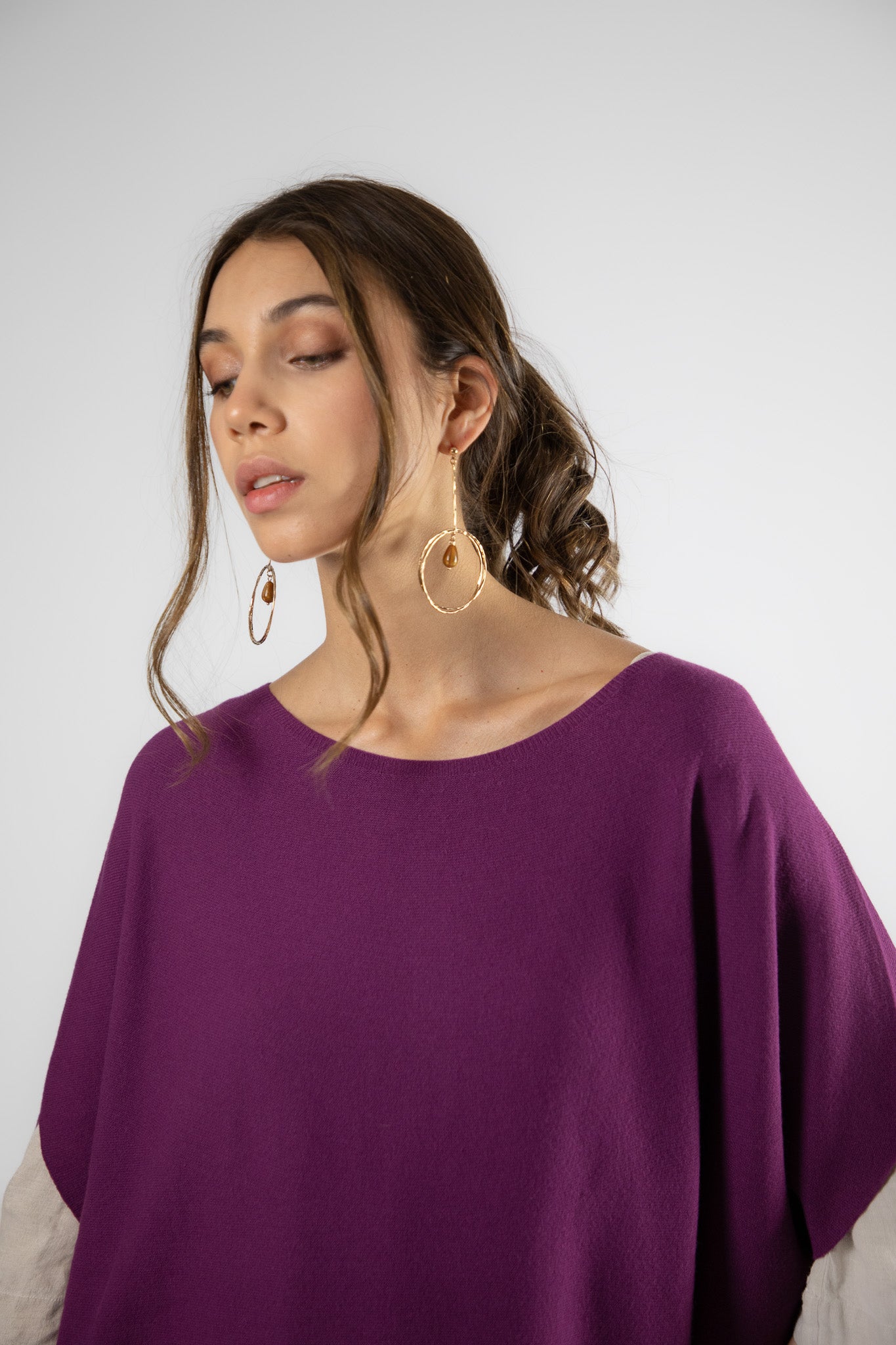 Polera Viscosa Noelia Ciruela