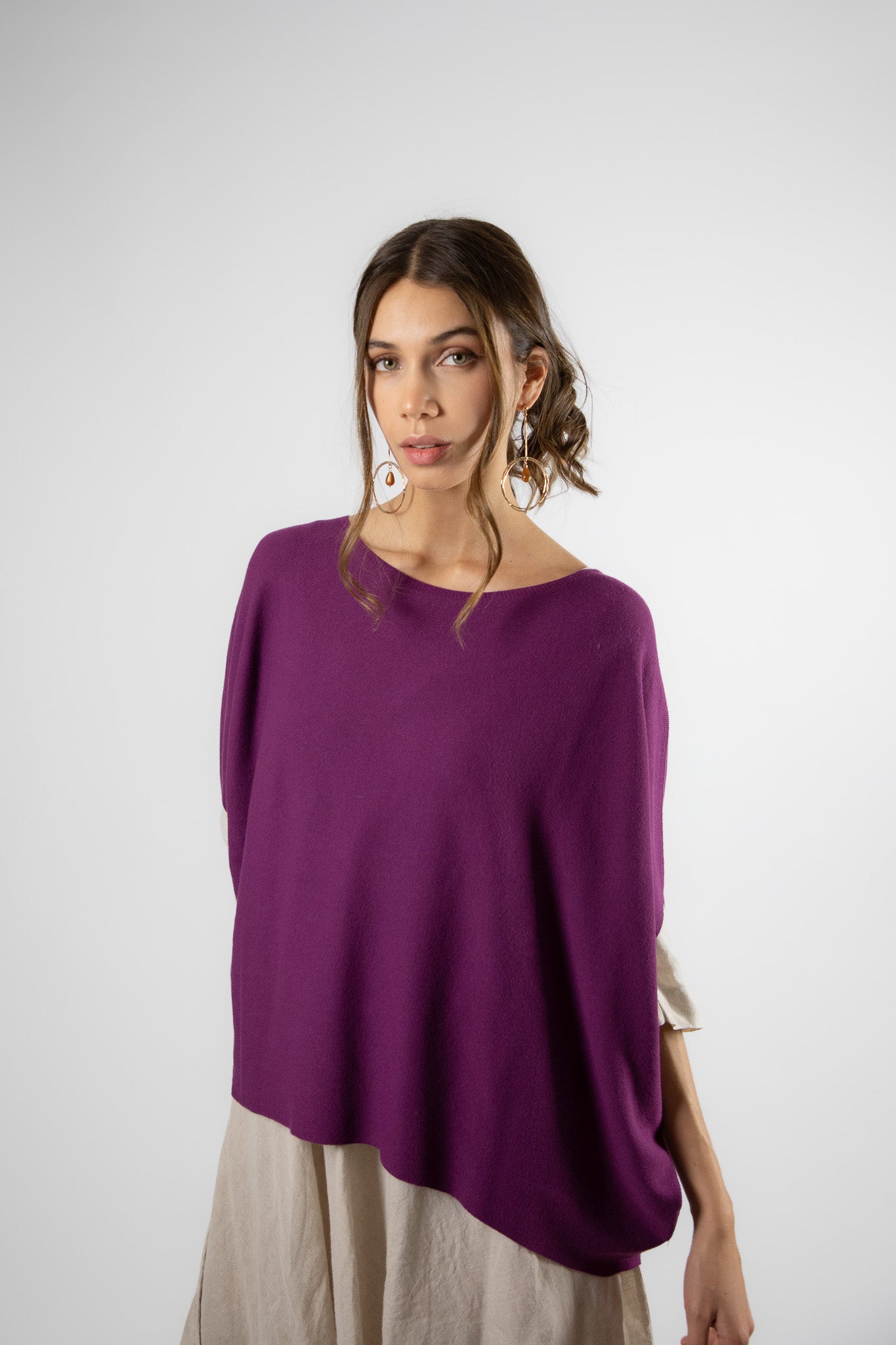 Polera Viscosa Noelia Ciruela