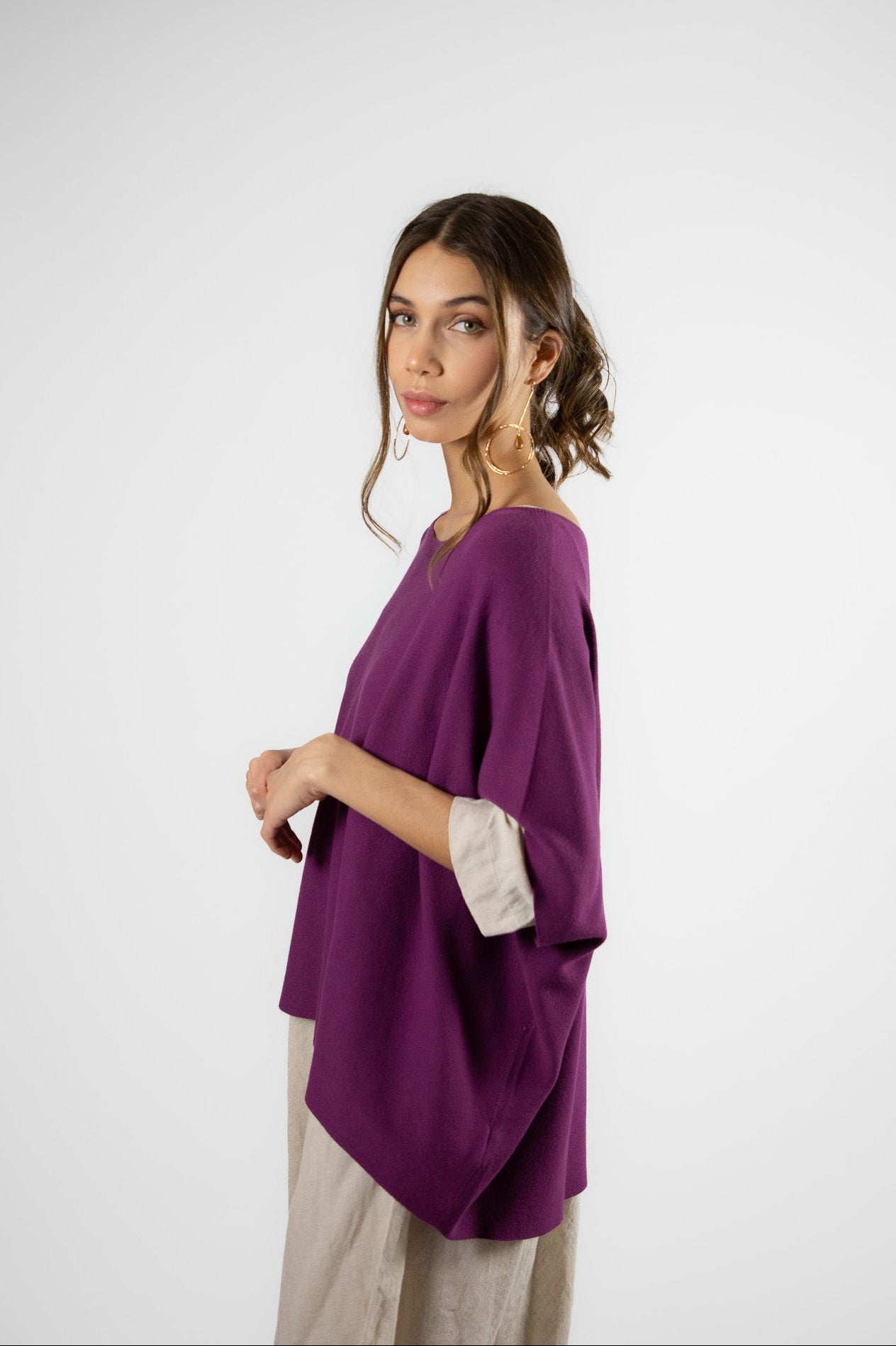 Polera Viscosa Noelia Ciruela