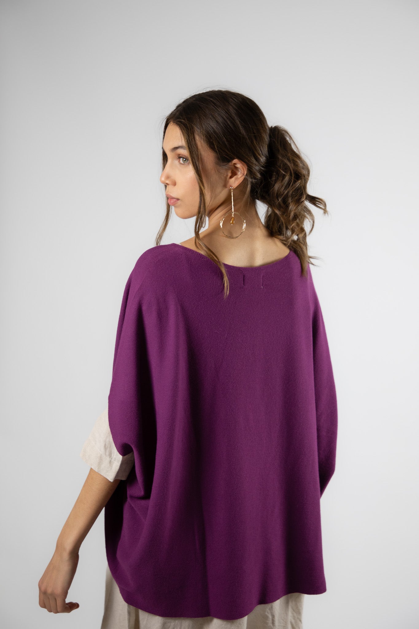 Polera Viscosa Noelia Ciruela