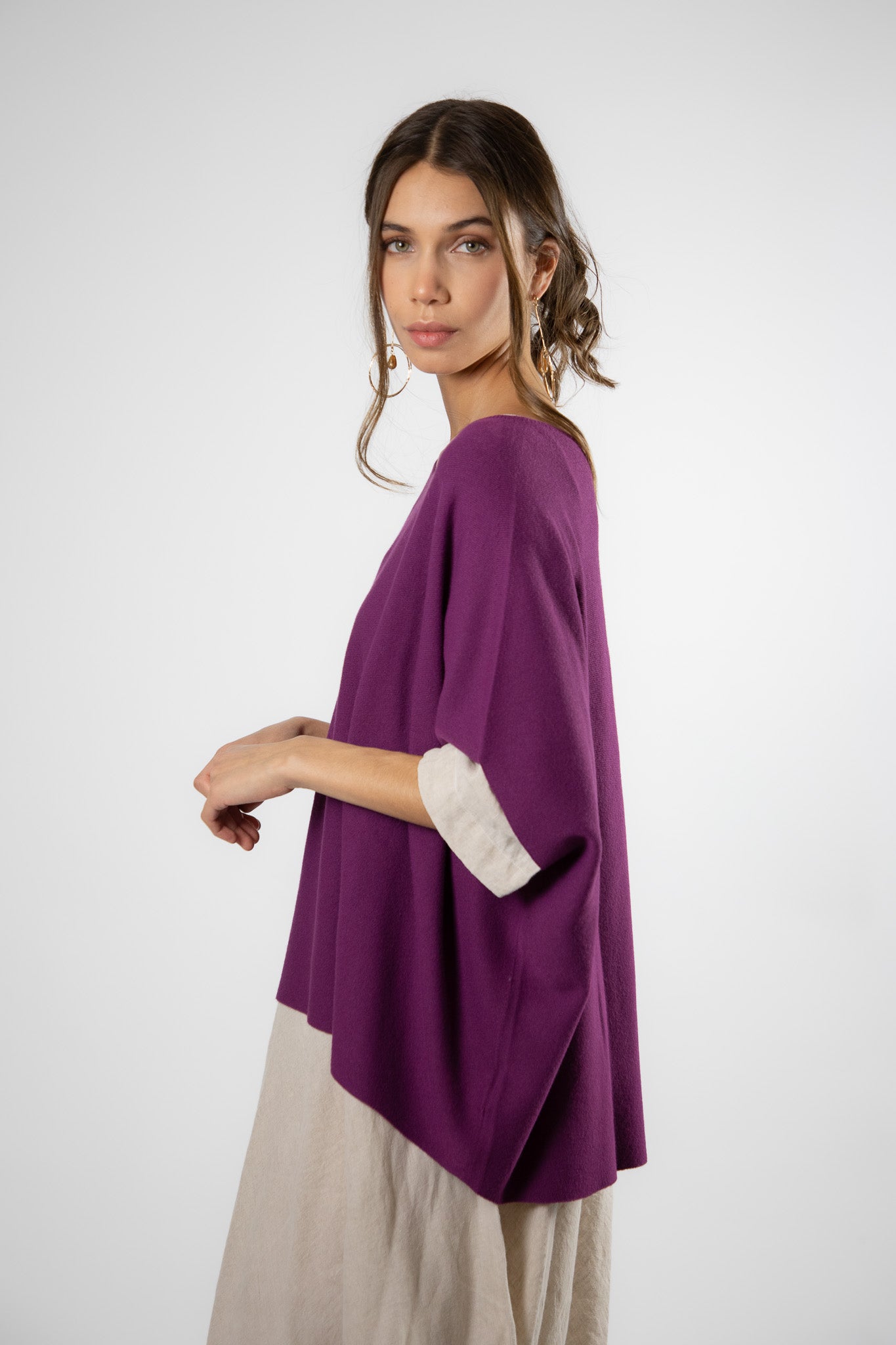 Polera Viscosa Noelia Ciruela