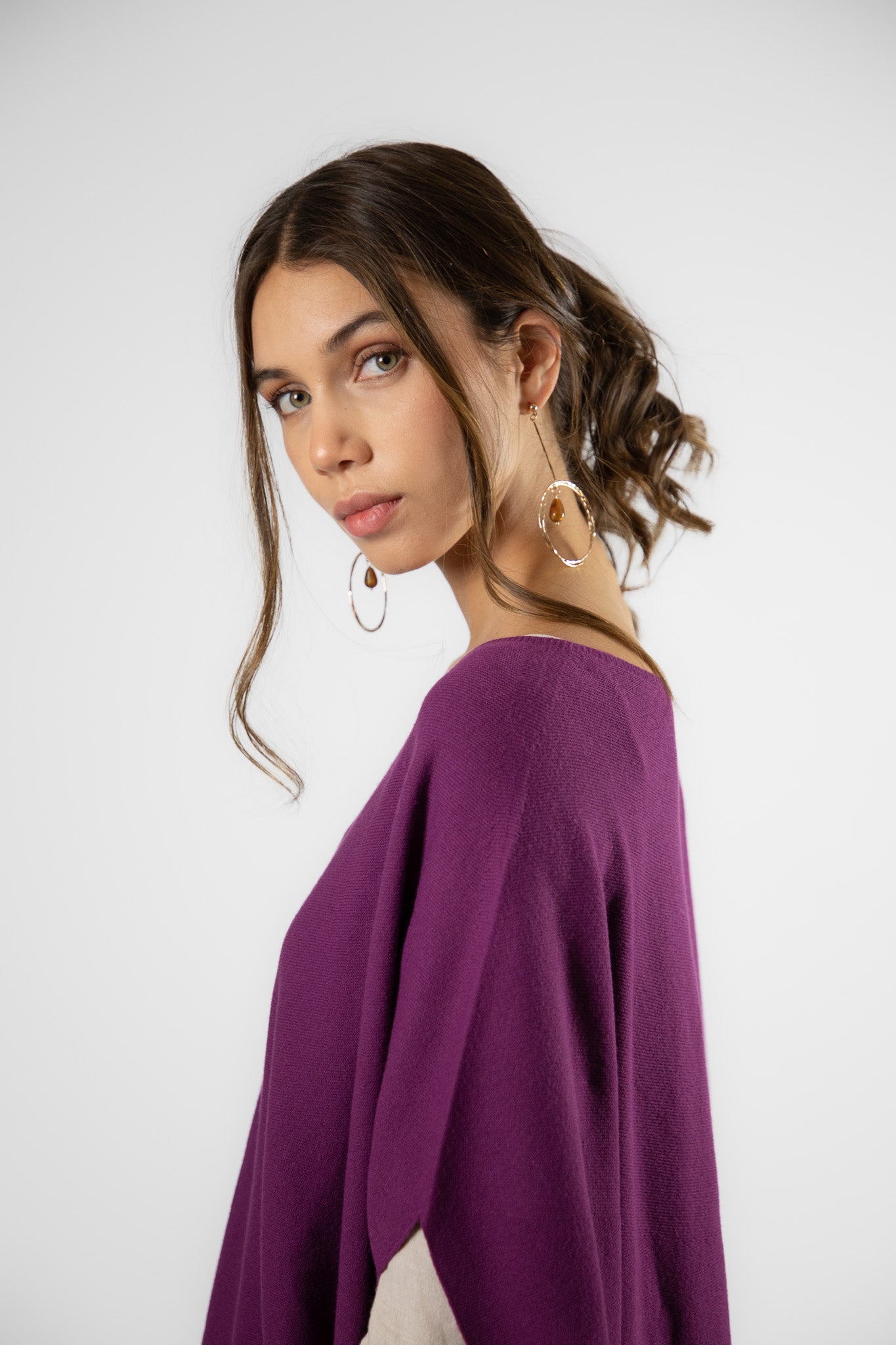 Polera Viscosa Noelia Ciruela