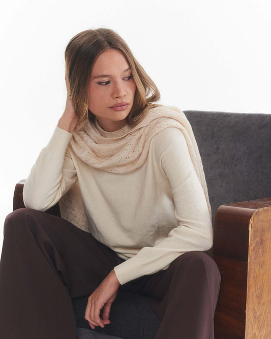 Bufanda 100% Cashmere Nessi Crudo