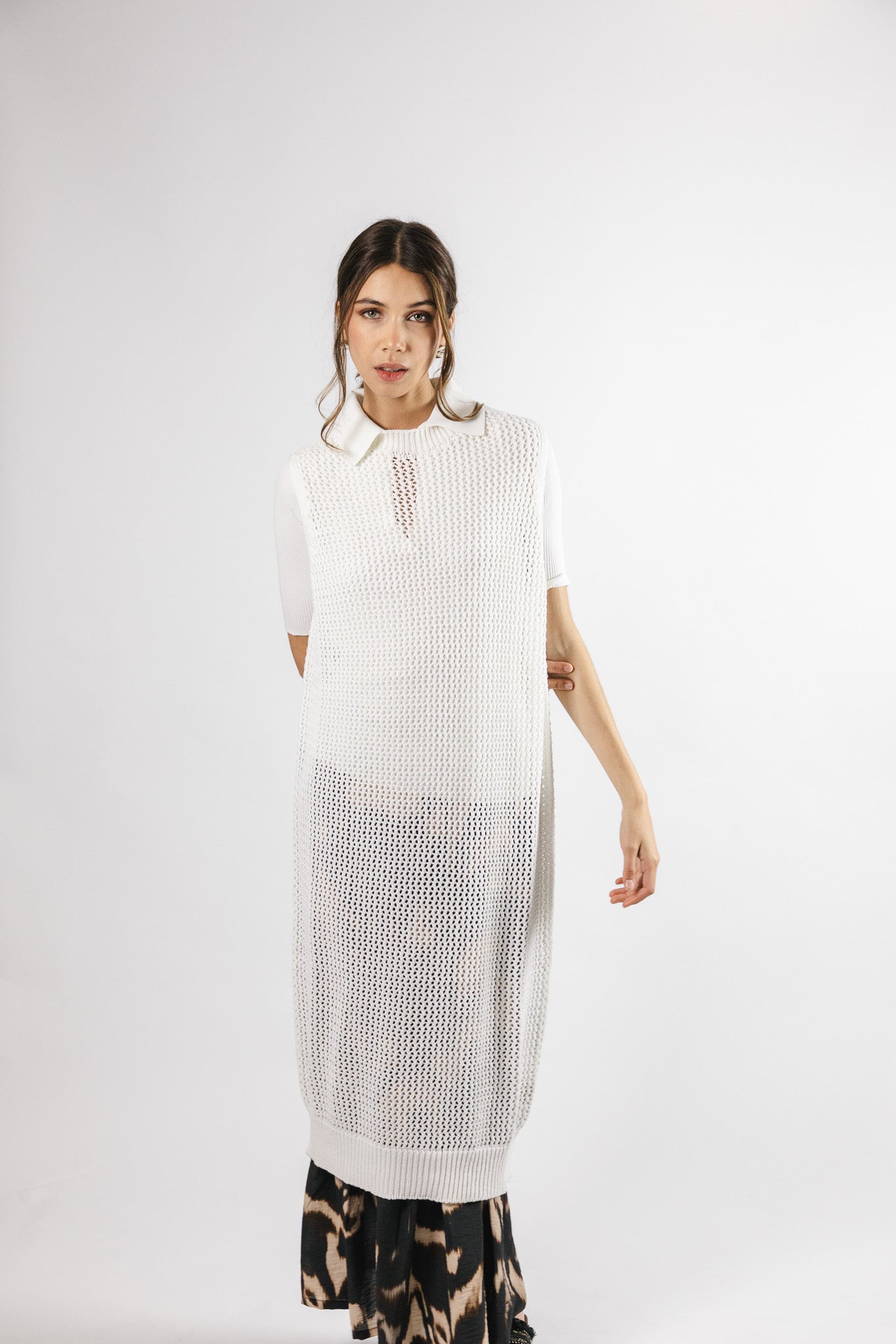 Vestido largo Algodón Paz Blanco