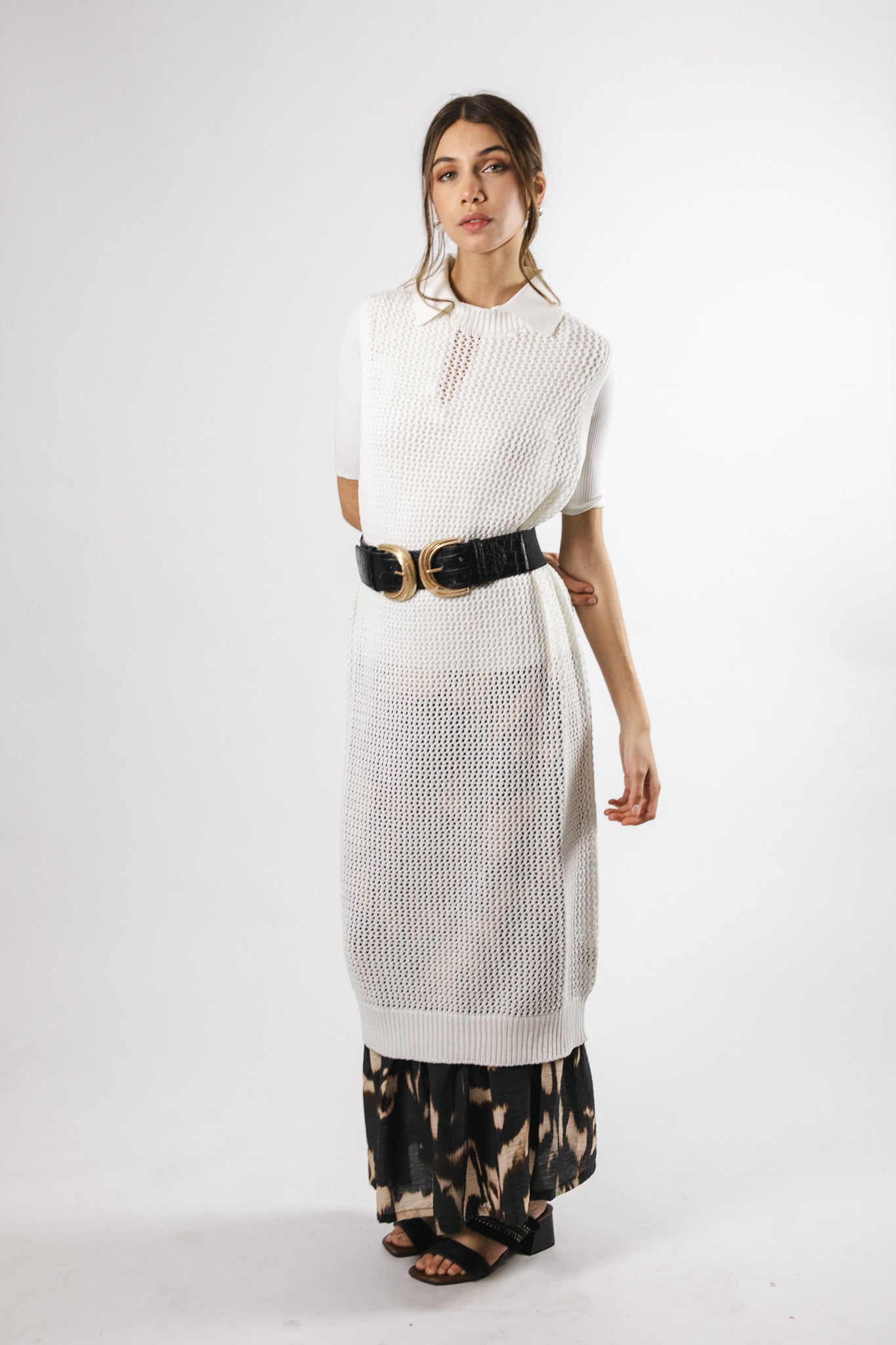 Vestido largo Algodón Paz Blanco