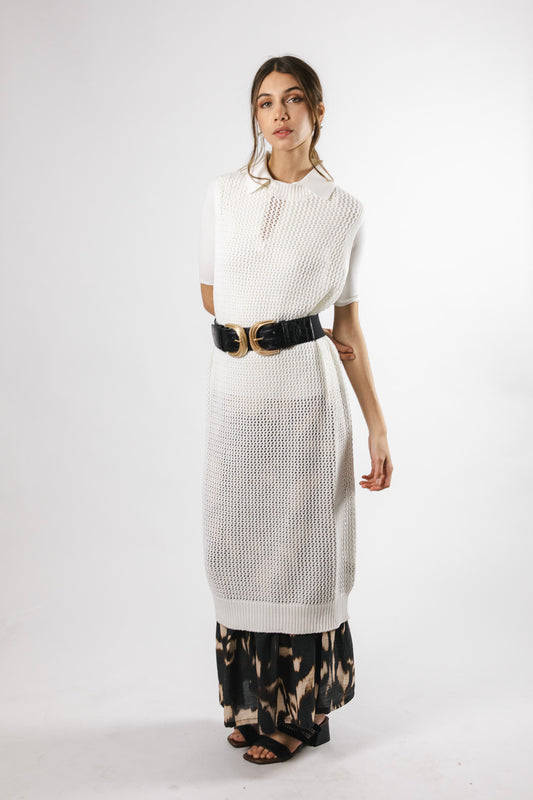 Vestido 100% Algodón Paz Blanco