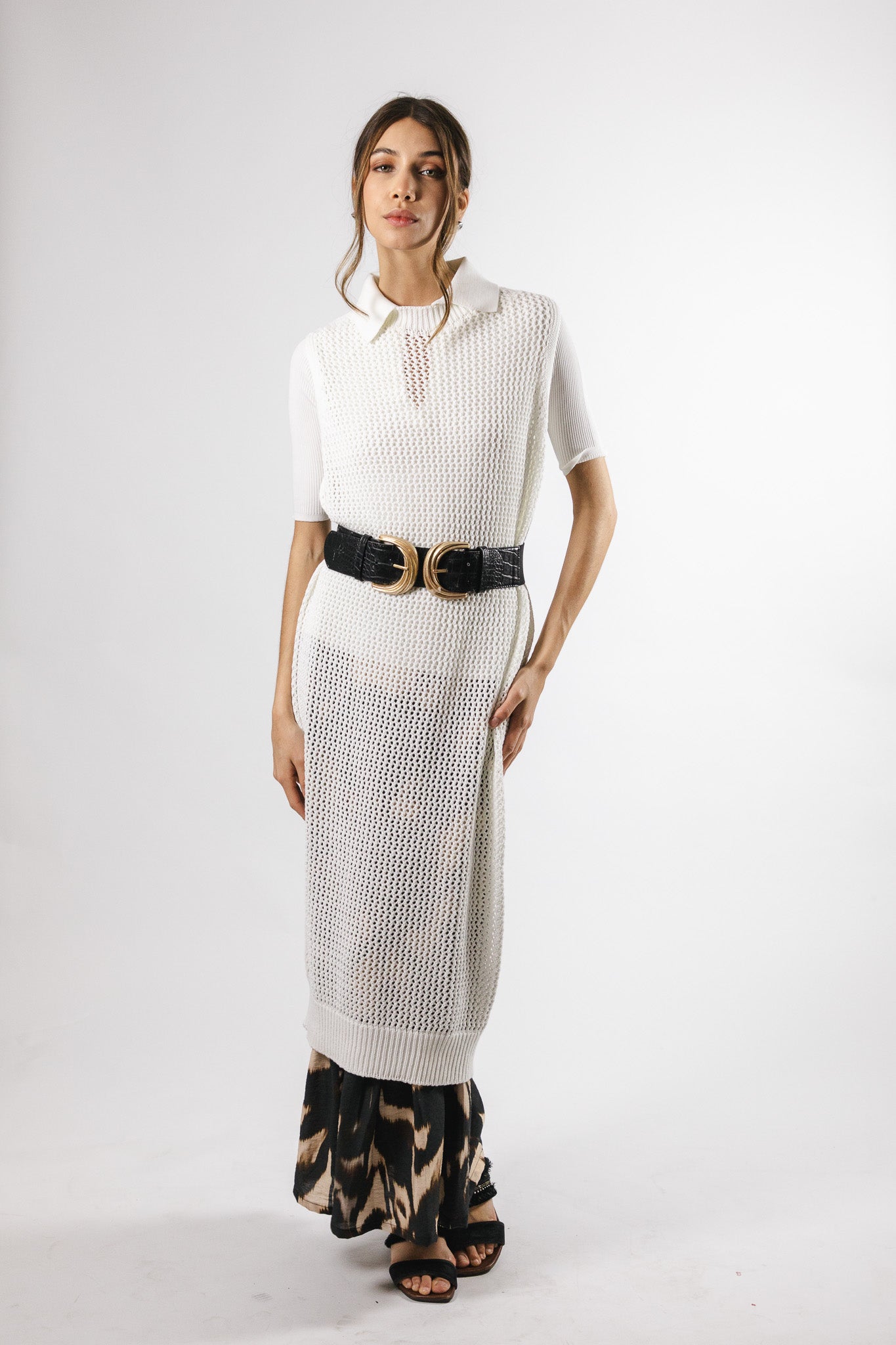 Vestido largo Algodón Paz Blanco