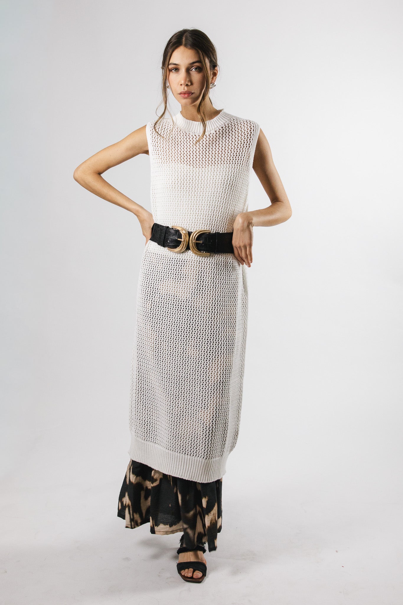 Vestido largo Algodón Paz Blanco