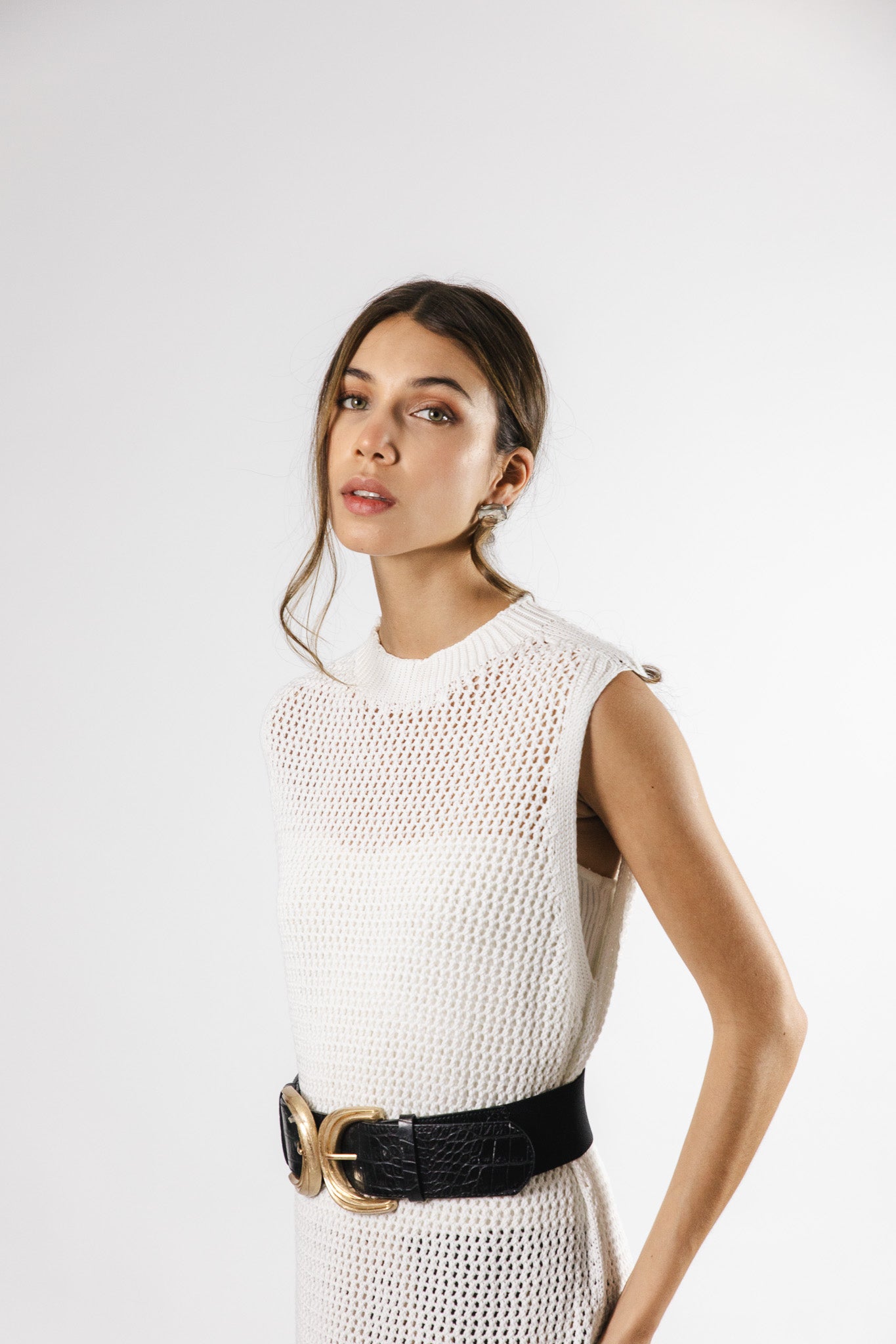 Vestido largo Algodón Paz Blanco