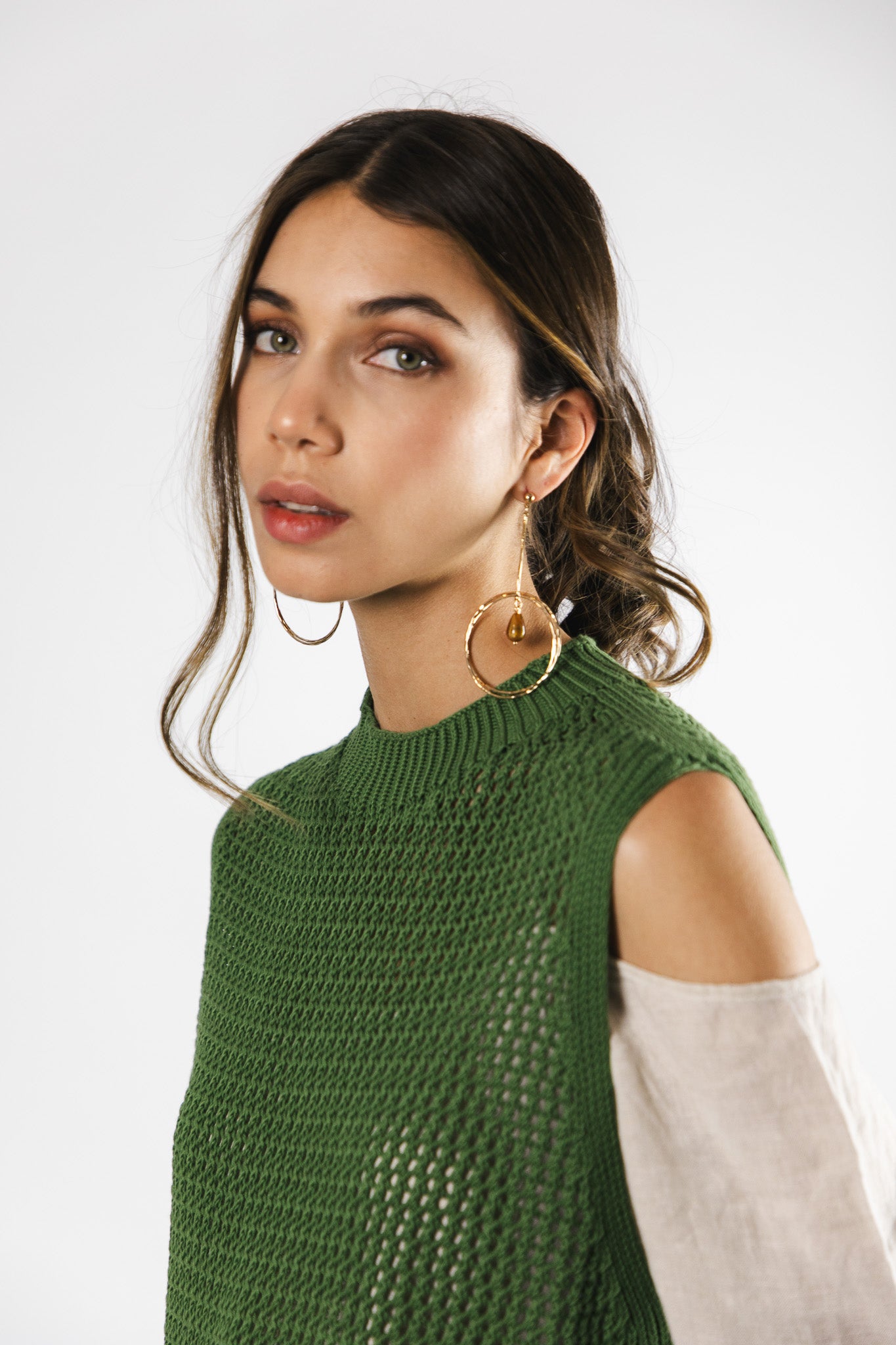 Vestido largo Algodón Paz Verde